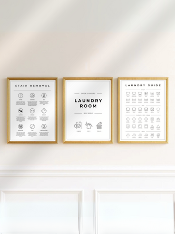 Laundry Room Wall Art Set (3 Prints)
