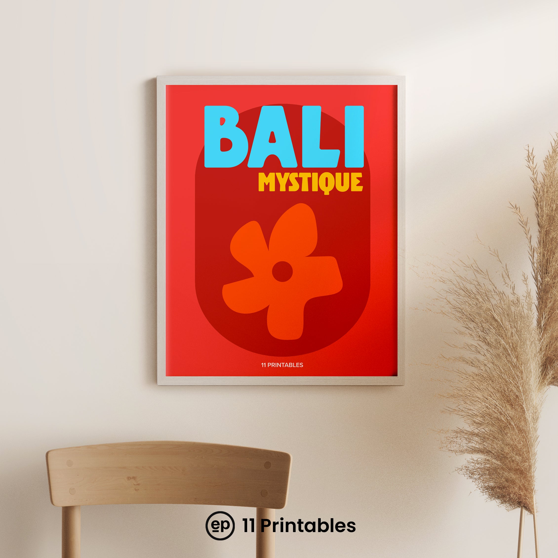 Bali Mystique Red Poster