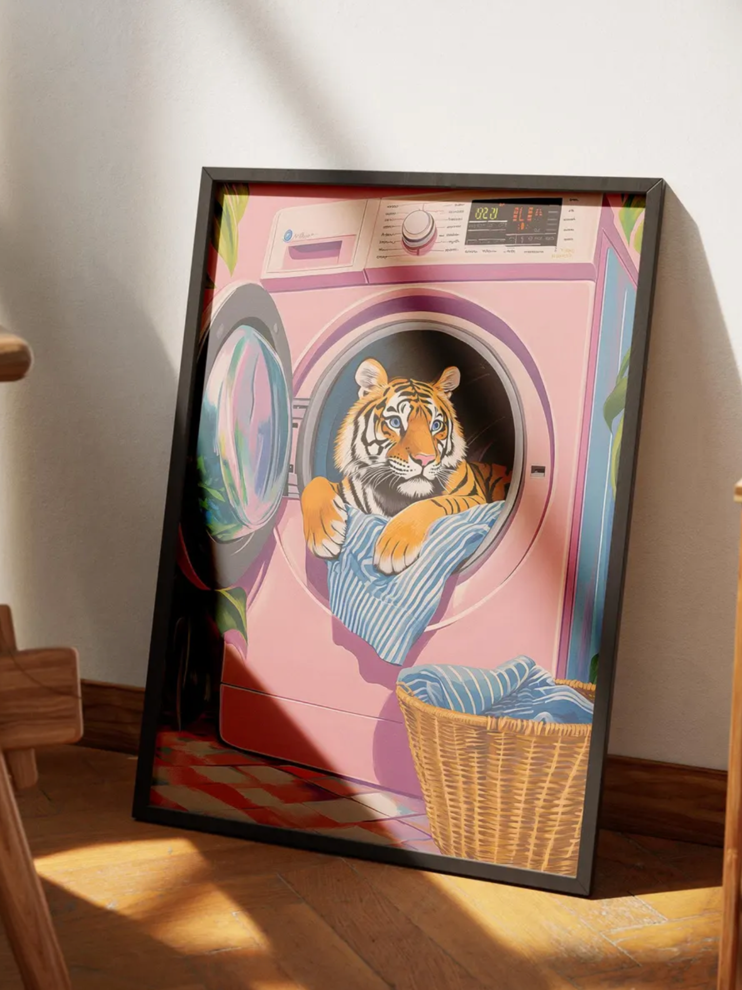 Tiger Laundry Wall Art Poster