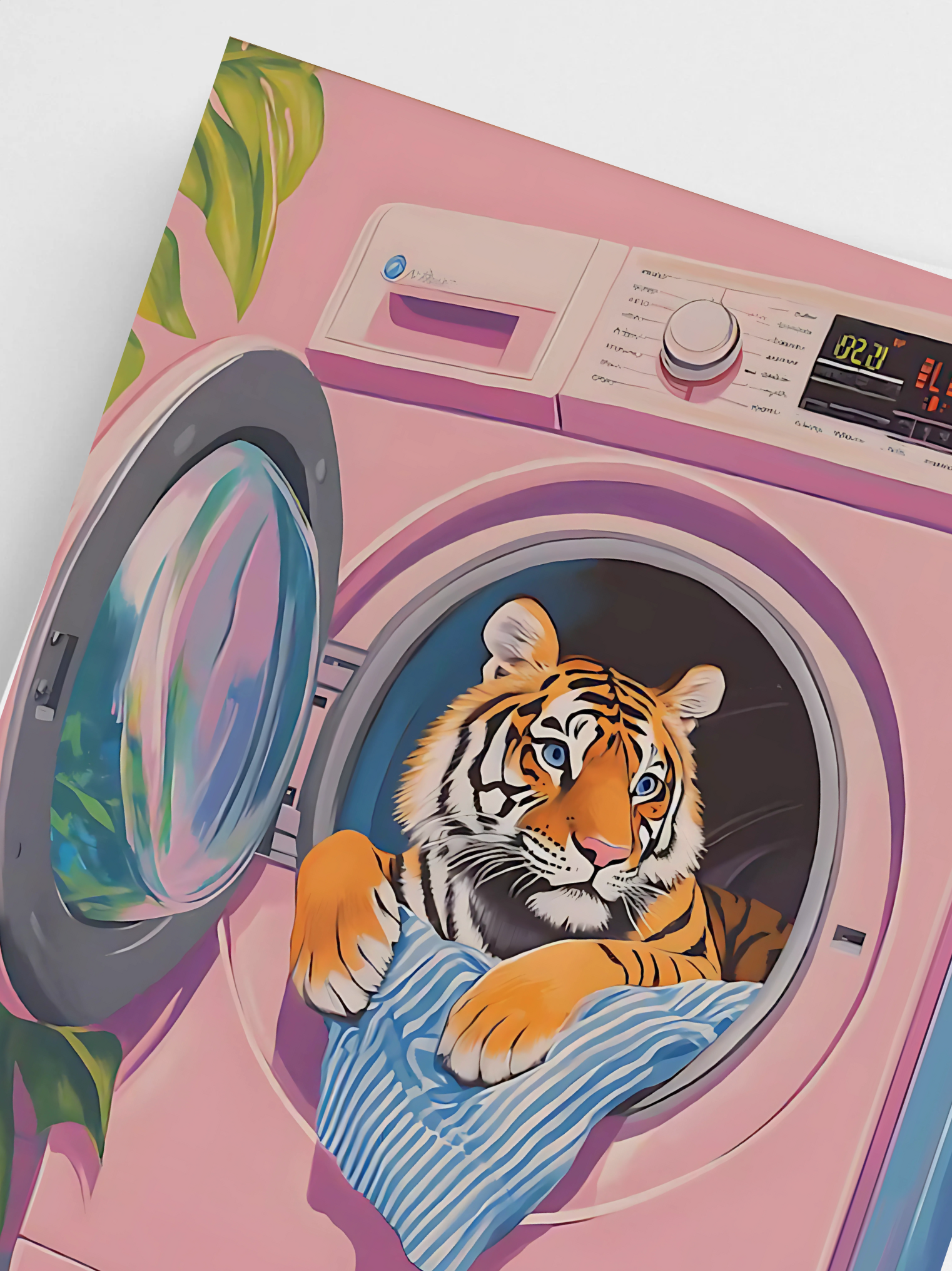 Tiger Laundry Wall Art Poster