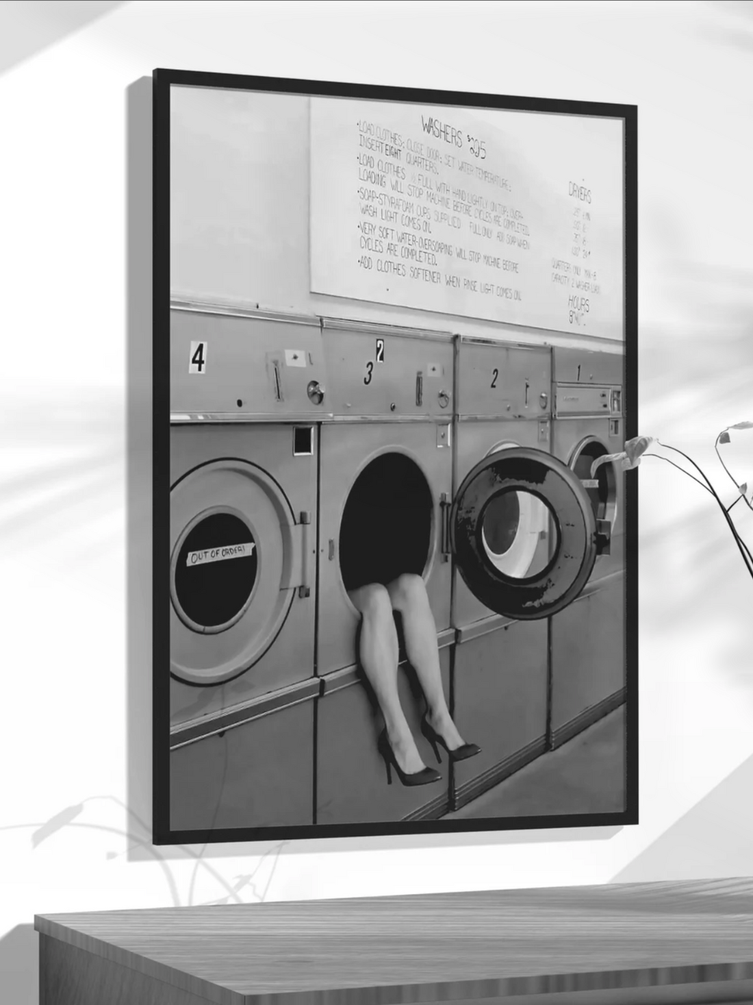 Woman High Heel Laundry Poster