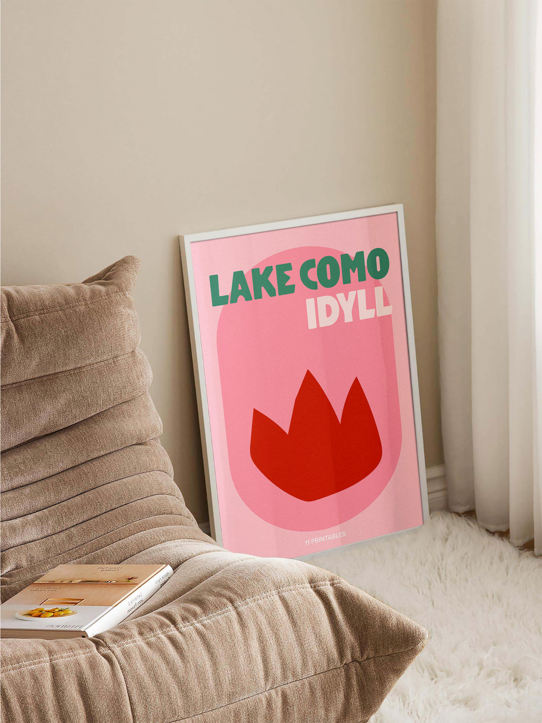 Lake Como Idyll Pink Poster