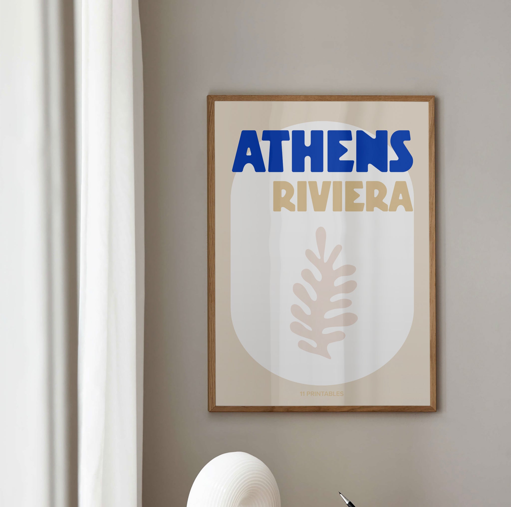 Athens Riviera Beige Poster
