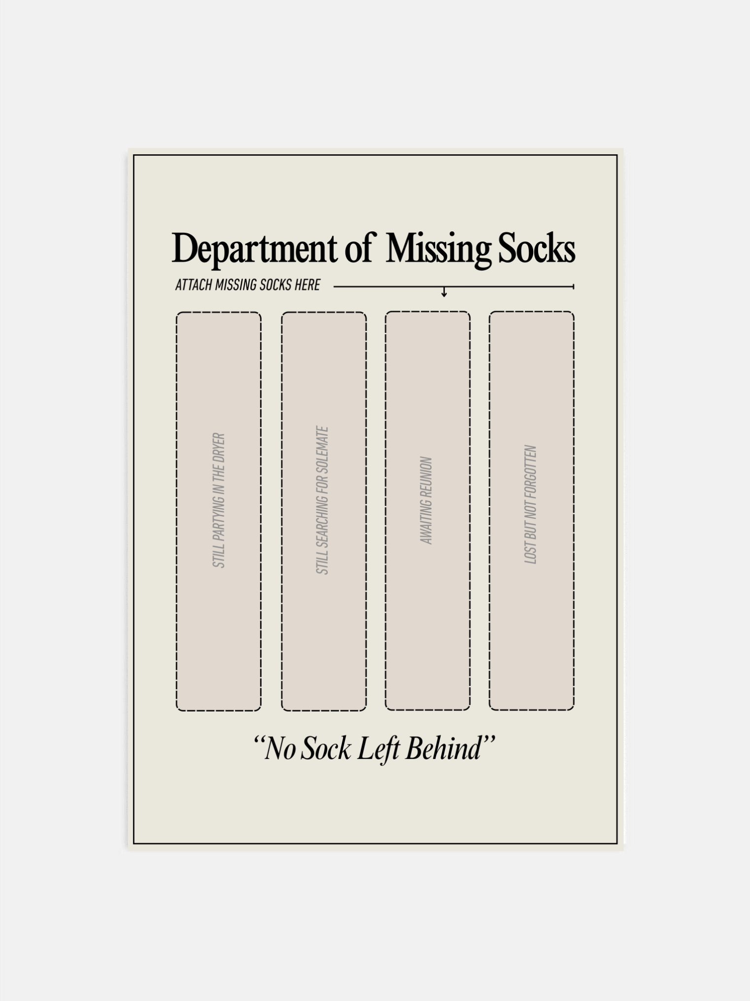 Department of Missing Socks Poster
