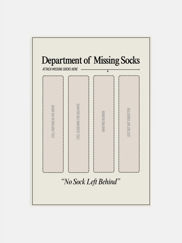 Department of Missing Socks Poster