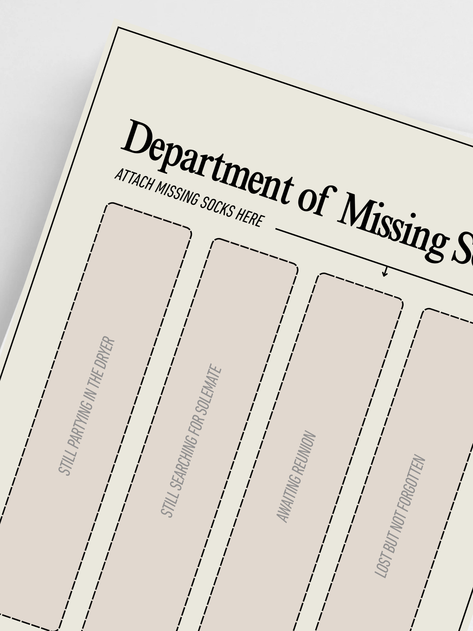 Department of Missing Socks Poster