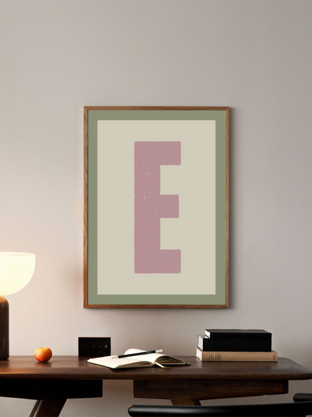 Custom Letter Neutral Tones Poster