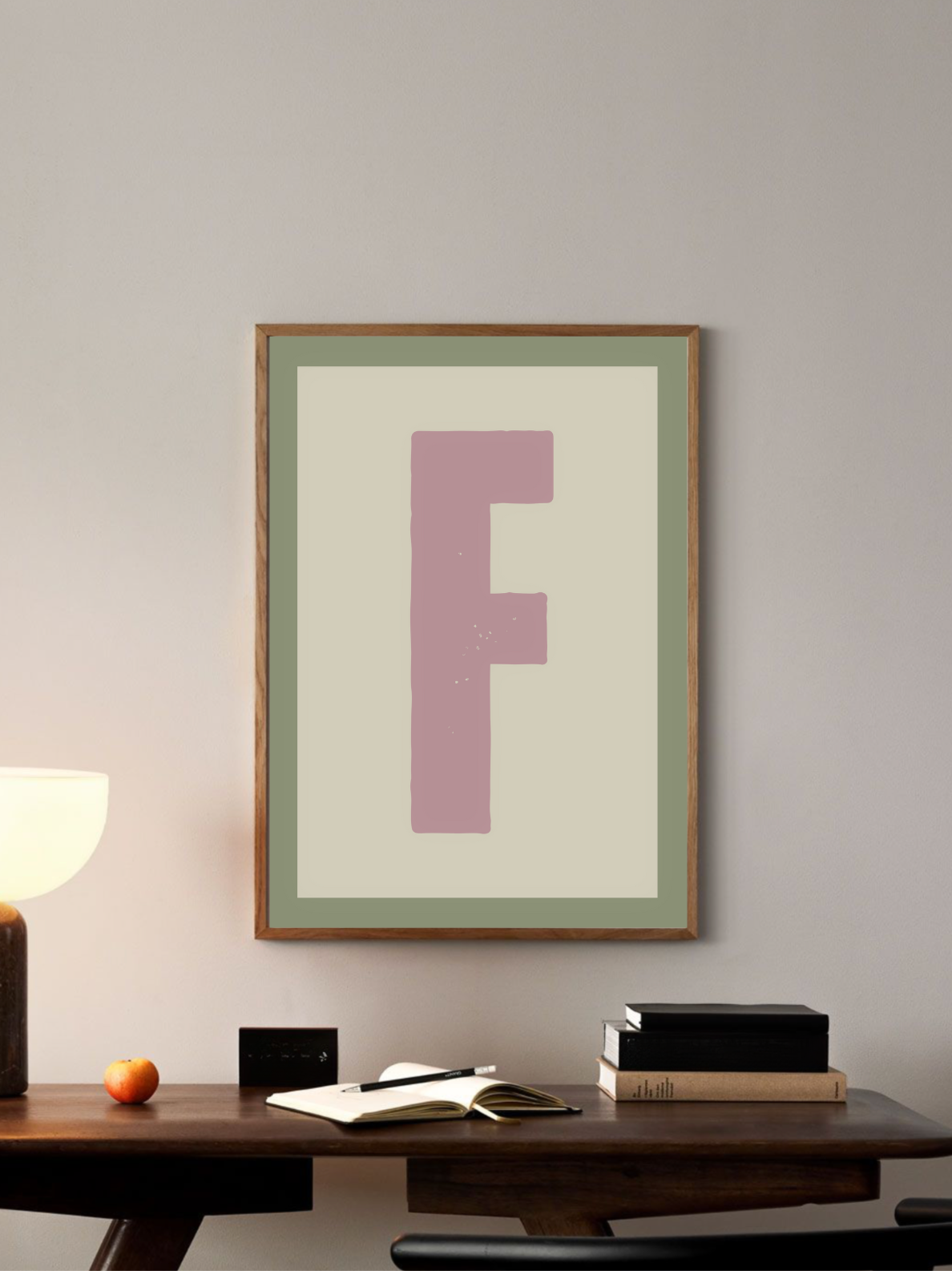 Custom Letter Neutral Tones Poster