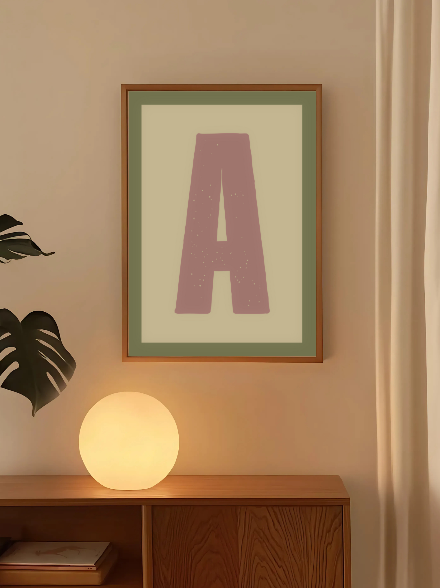 Custom Letter Neutral Tones Poster
