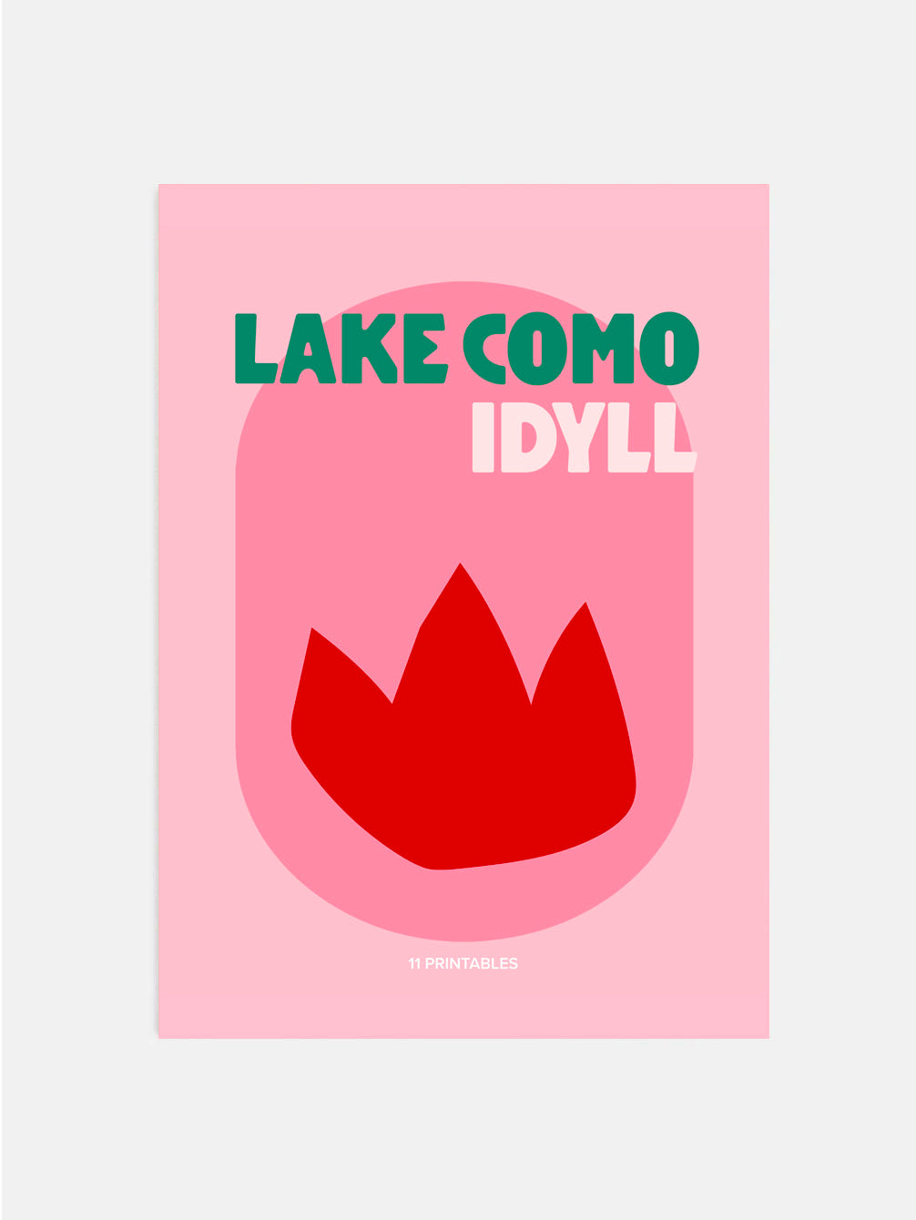Lake Como Idyll Pink Poster