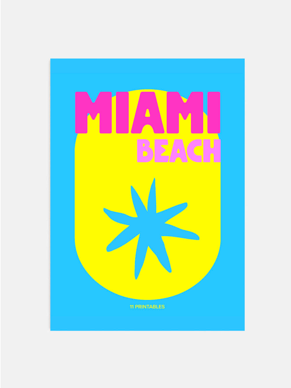 Miami Beach Poster, Barbie Colors