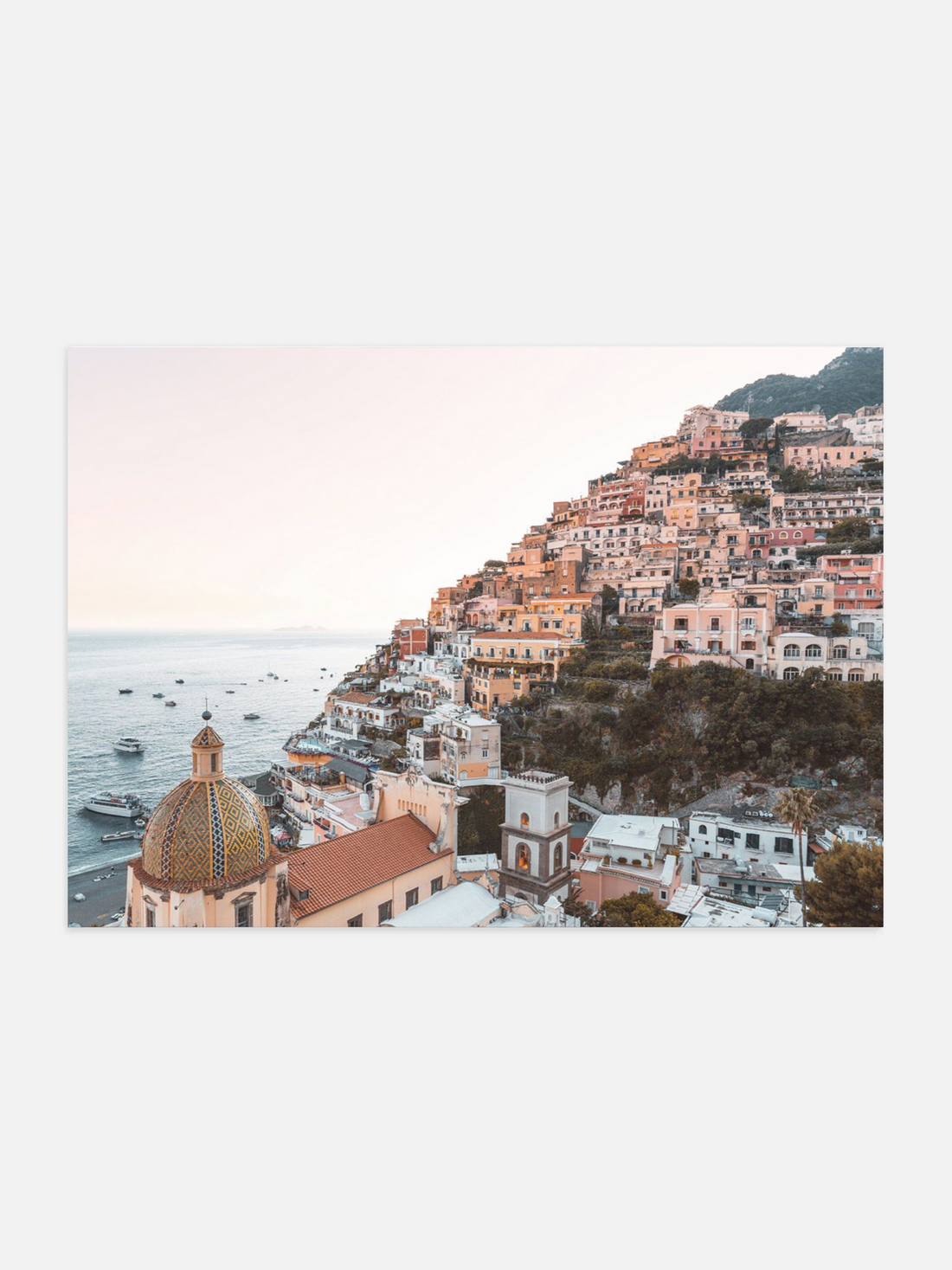 Colorful Positano houses stacked on a coastal cliff