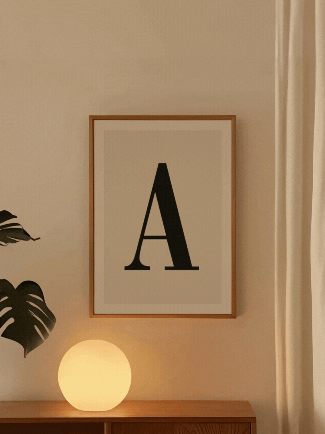 Custom Letter Neutral & Elegant Poster