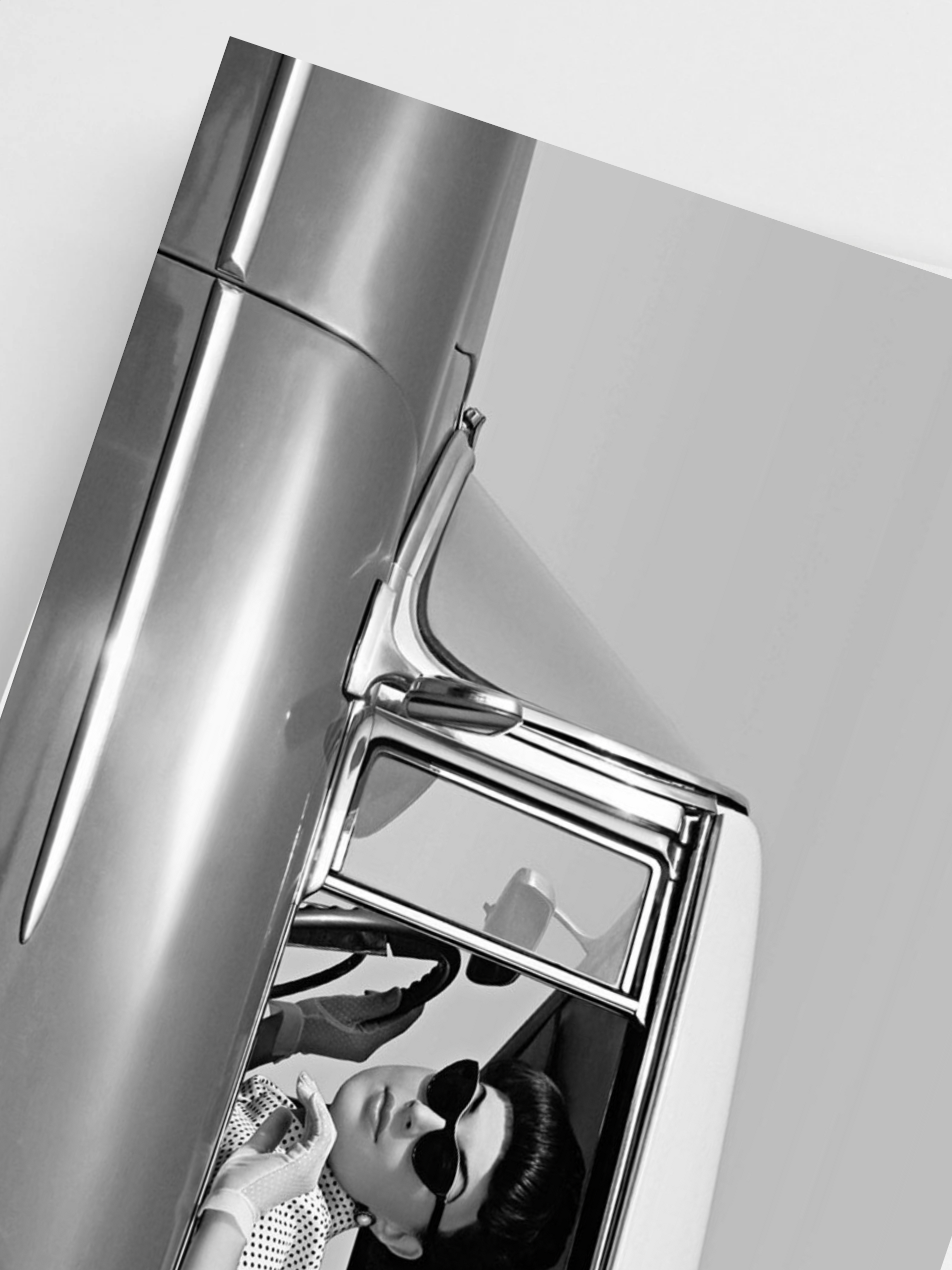 Close-up of a Fashion photography wall art in black and white