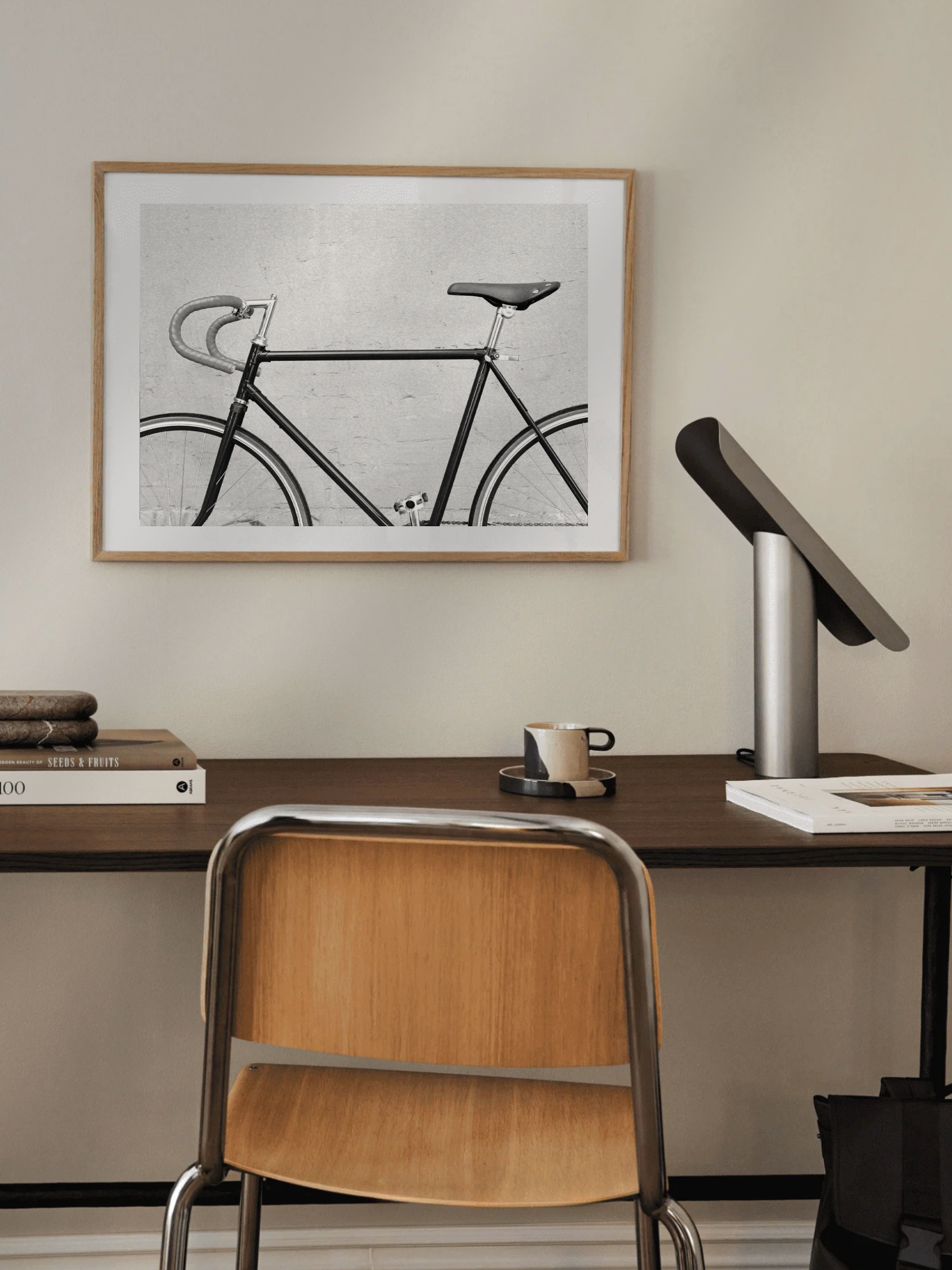 Grainy bicycle photography wall art