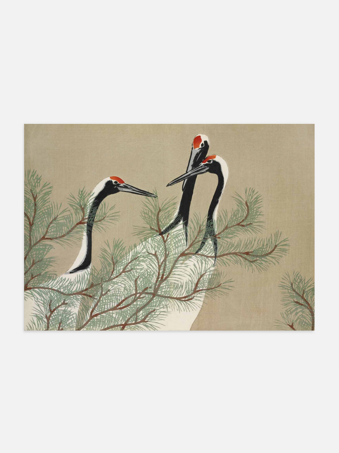 Traditional Japanese painting of cranes by Kamisaka Sekka