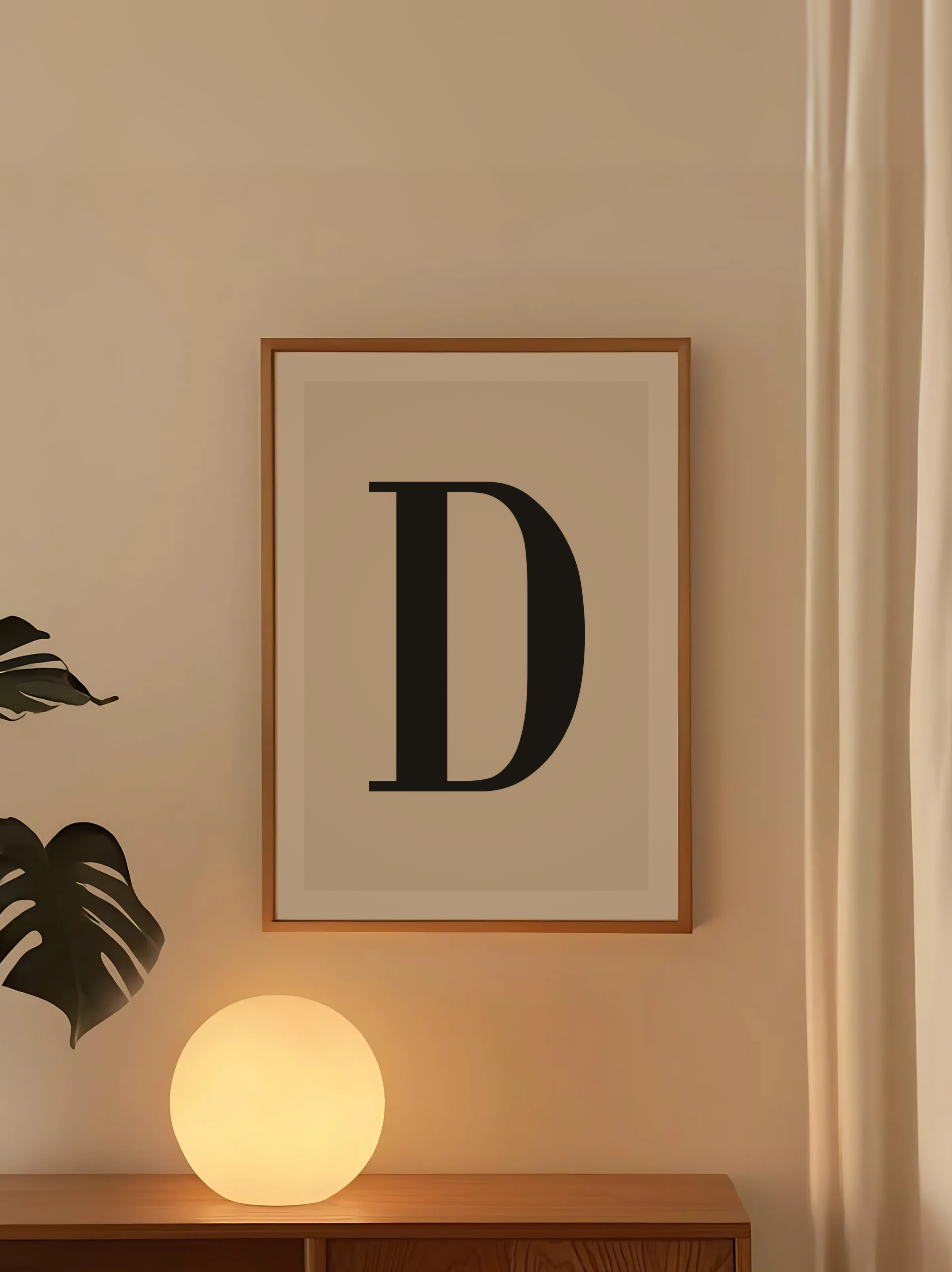 Custom Letter D Poster – Personalized Wall Art