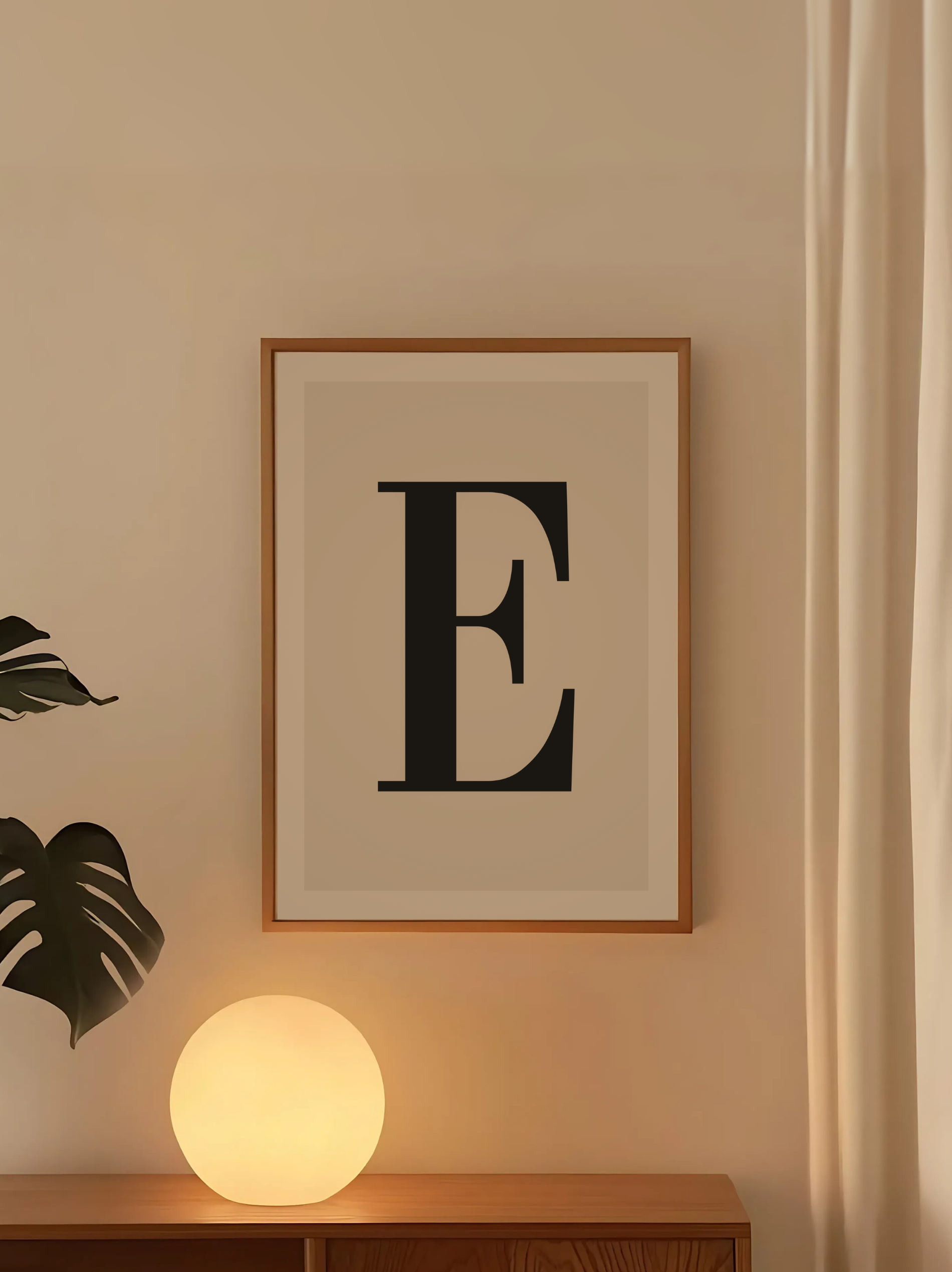 Custom Letter E Poster – Personalized Wall Art