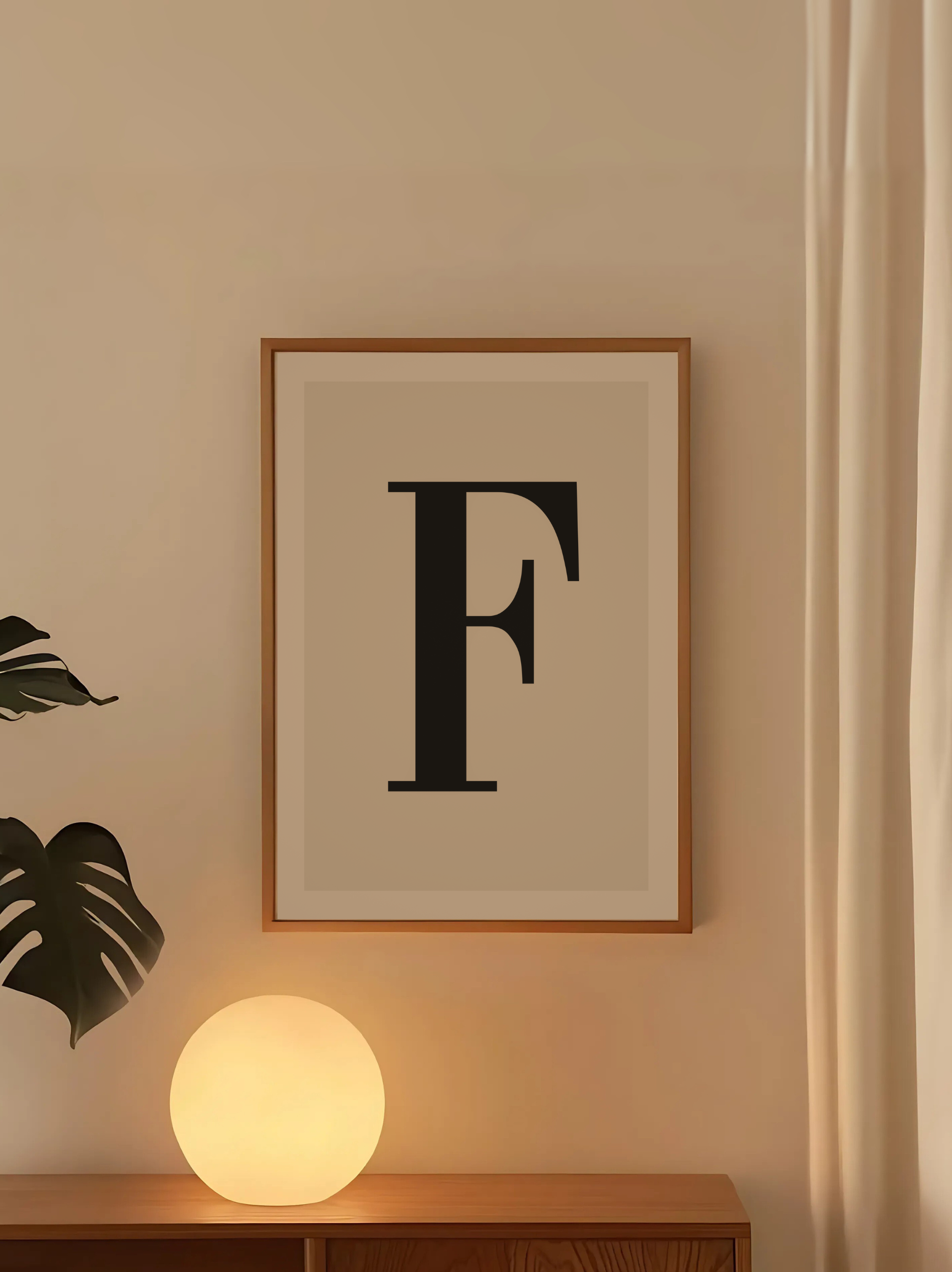 Custom Letter F Poster – Personalized Wall Art