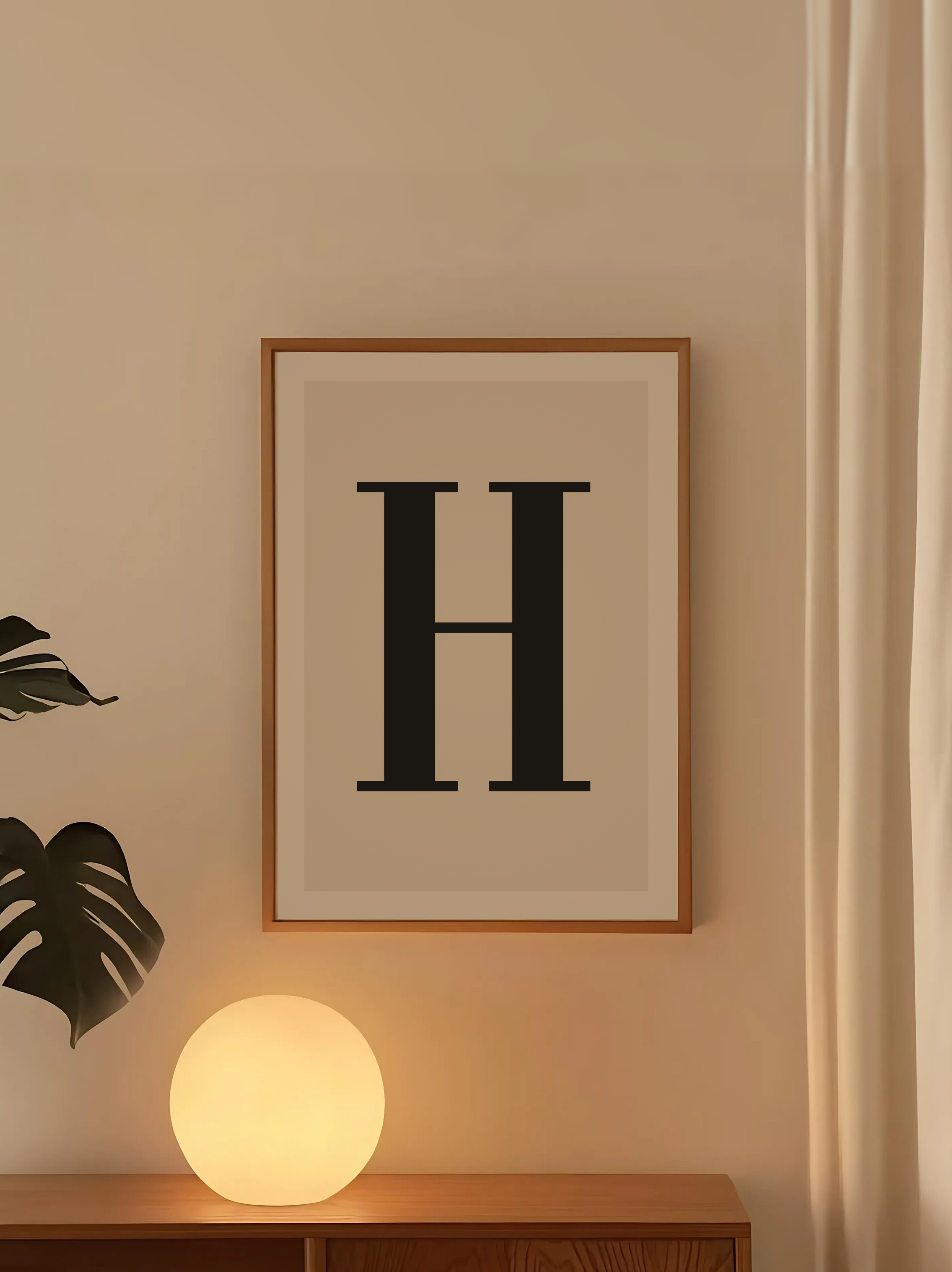 Custom Letter H Poster – Personalized Wall Art