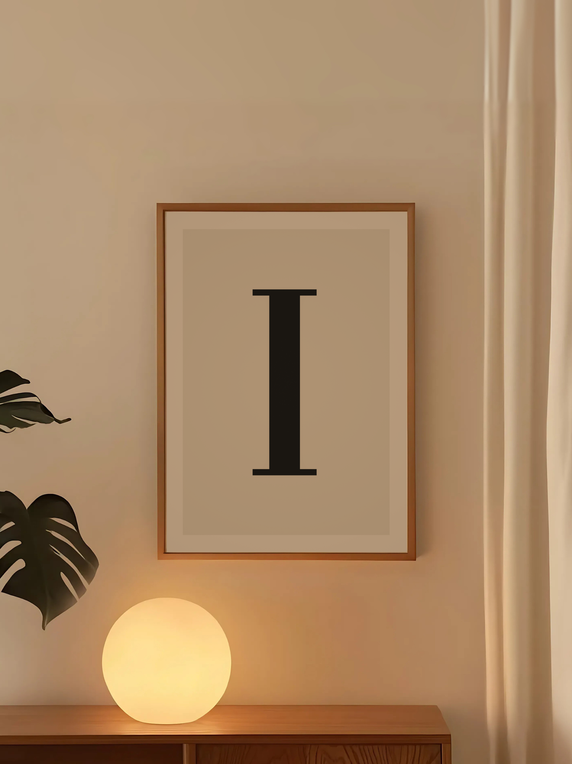 Custom Letter I Poster – Personalized Wall Art