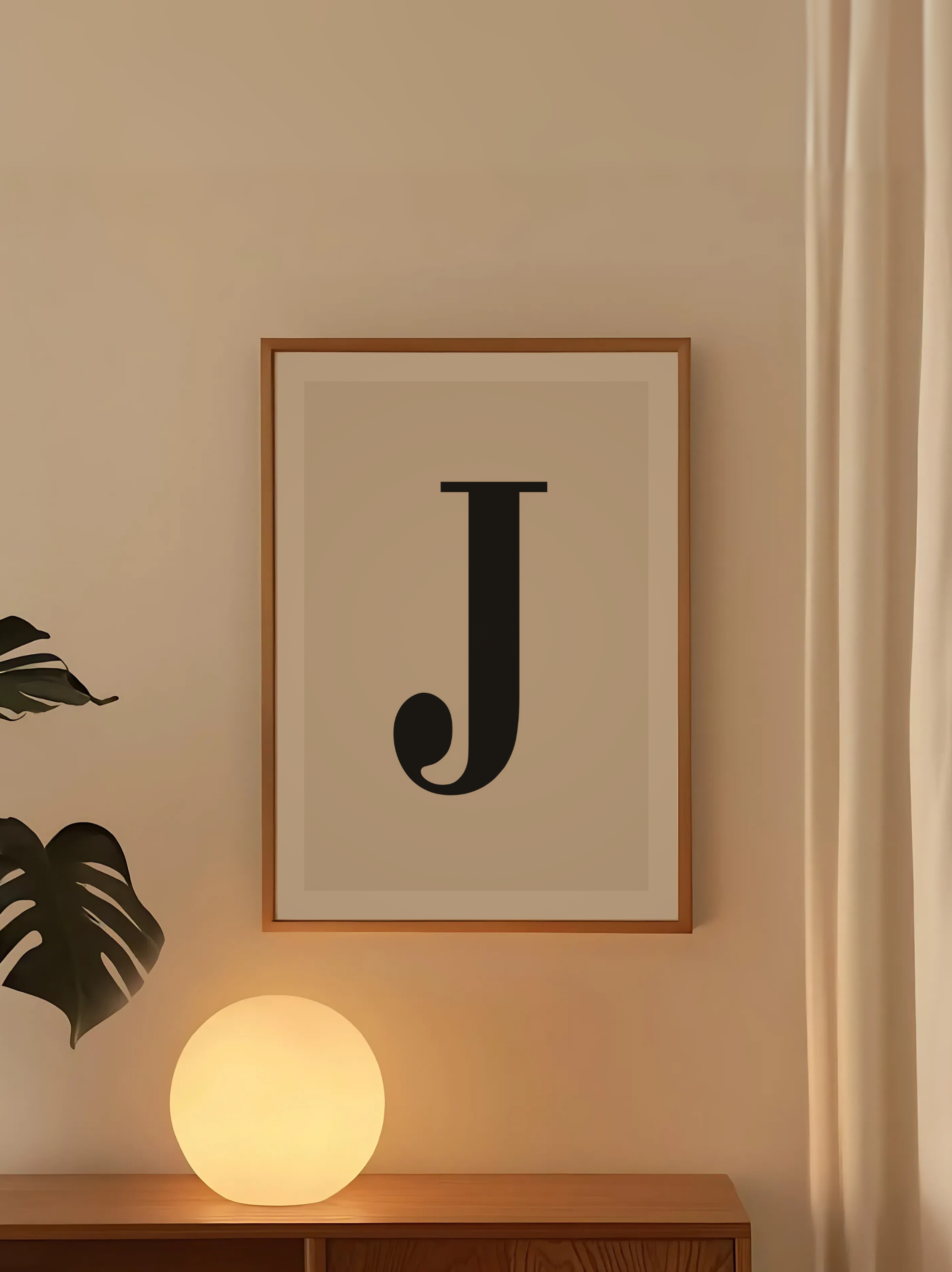 Custom Letter J Poster – Personalized Wall Art