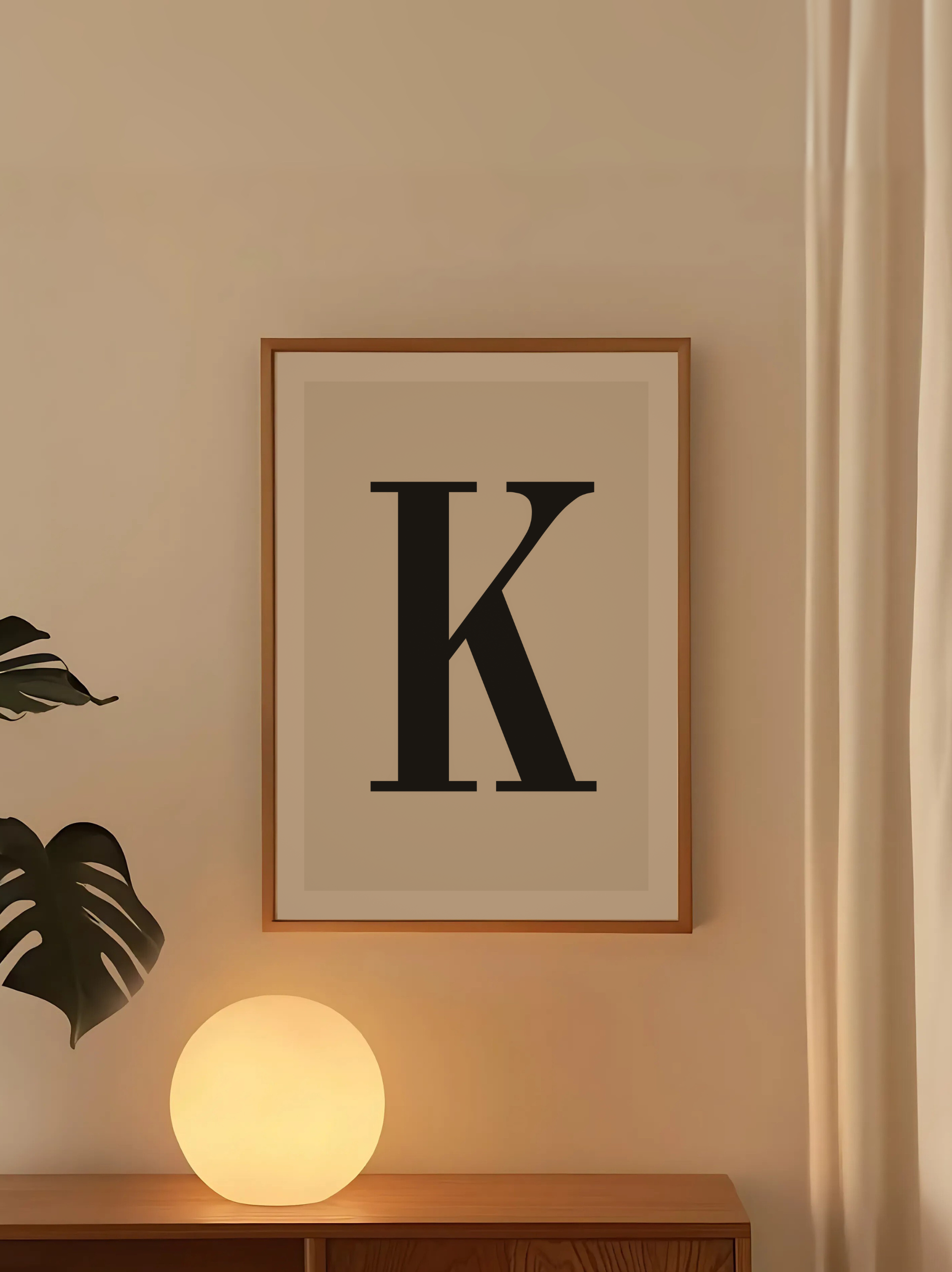 Custom Letter K Poster – Personalized Wall Art