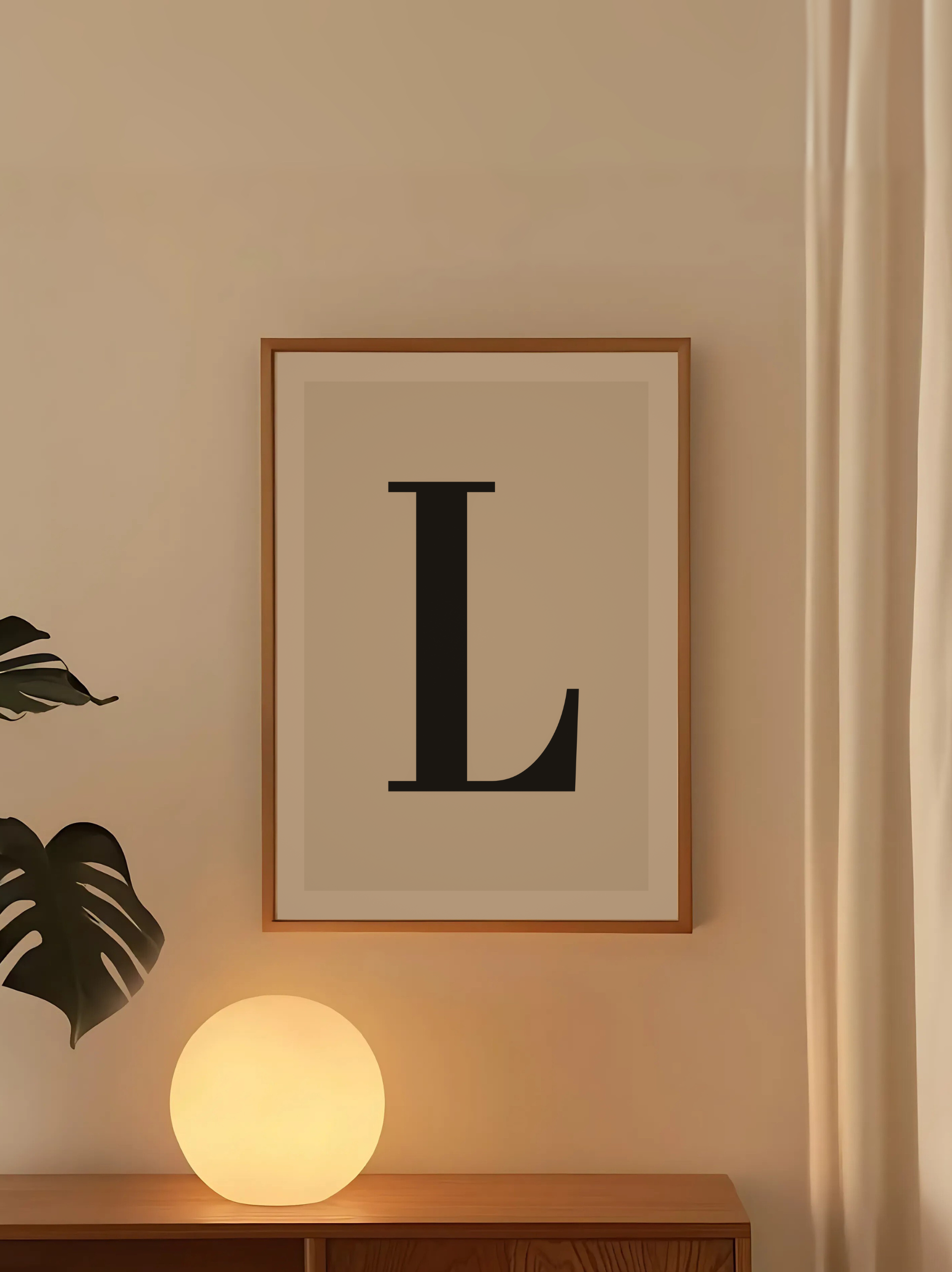 Custom Letter L Poster – Personalized Wall Art