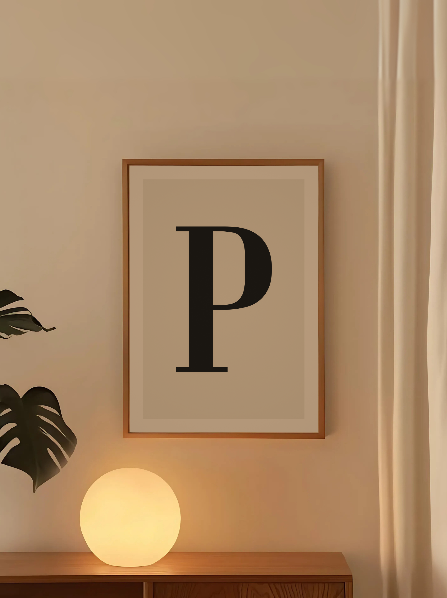 Custom Letter P Poster – Personalized Wall Art
