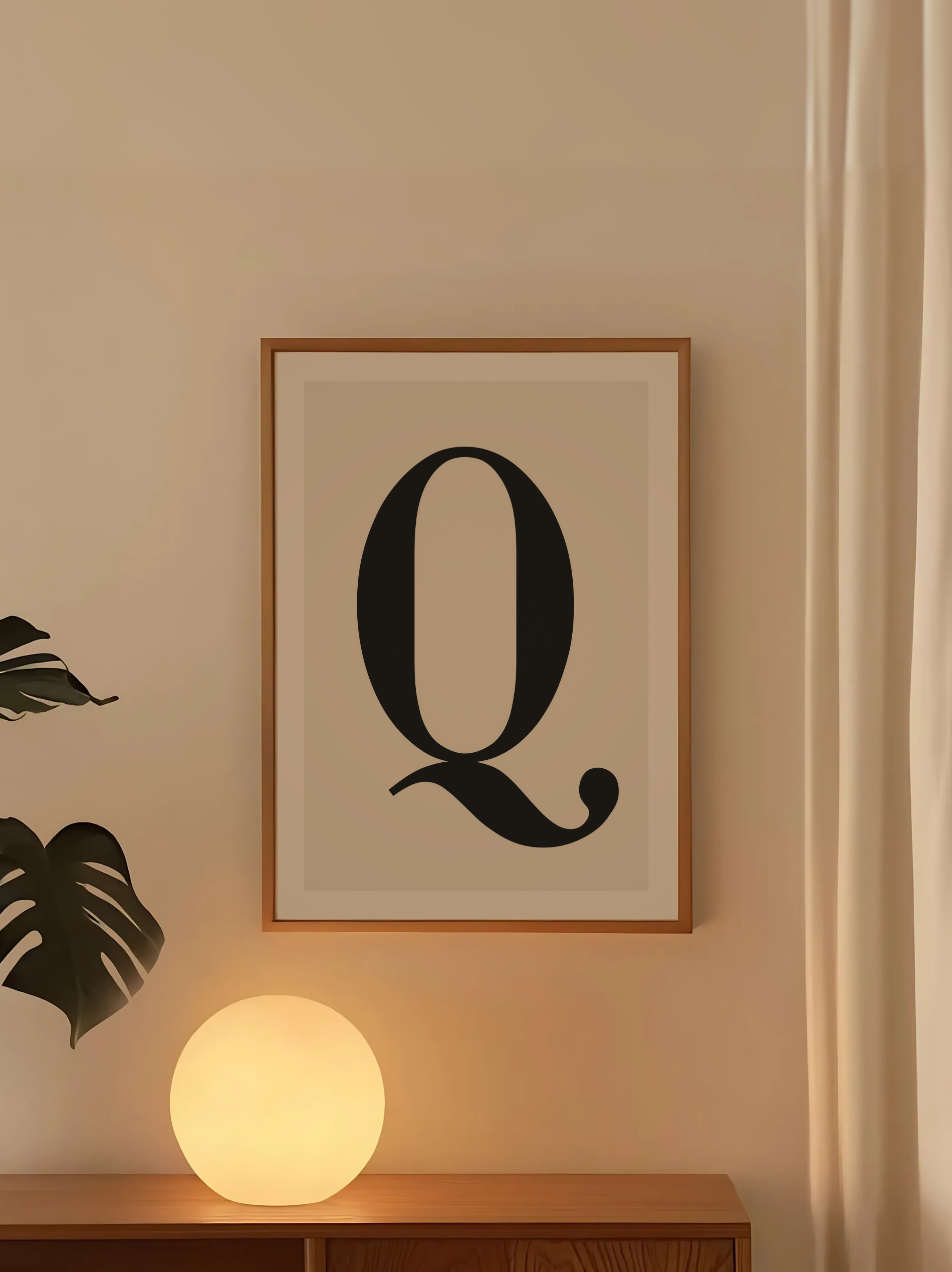Custom Letter Q Poster – Personalized Wall Art