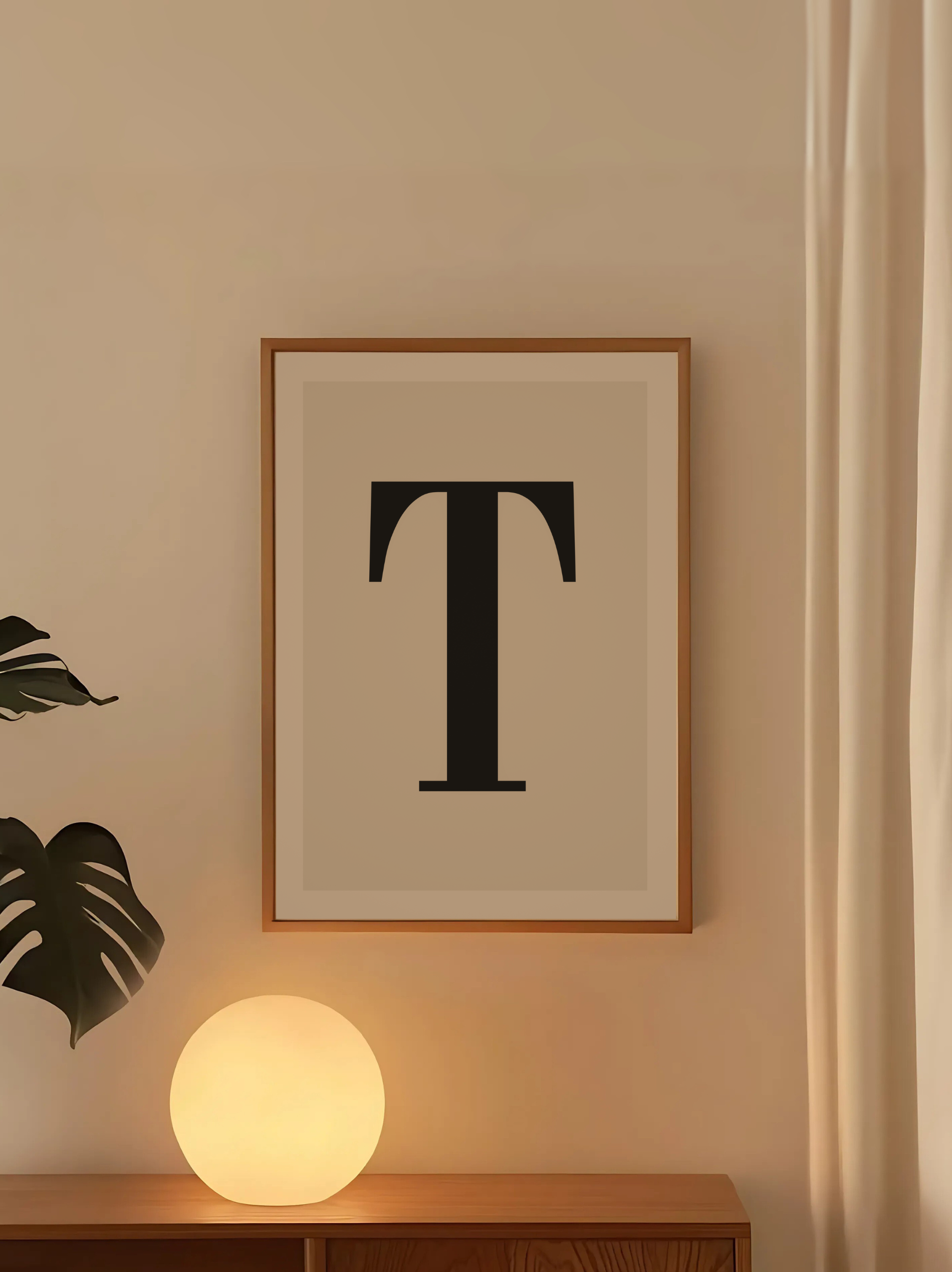 Custom Letter T Poster – Personalized Wall Art