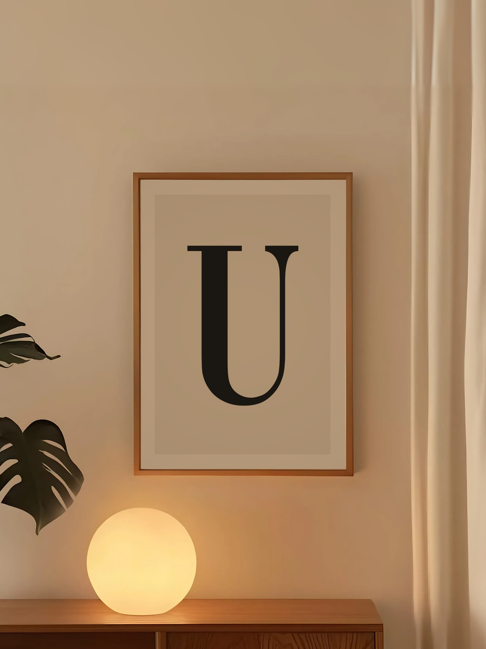 Custom Letter U Poster – Personalized Wall Art