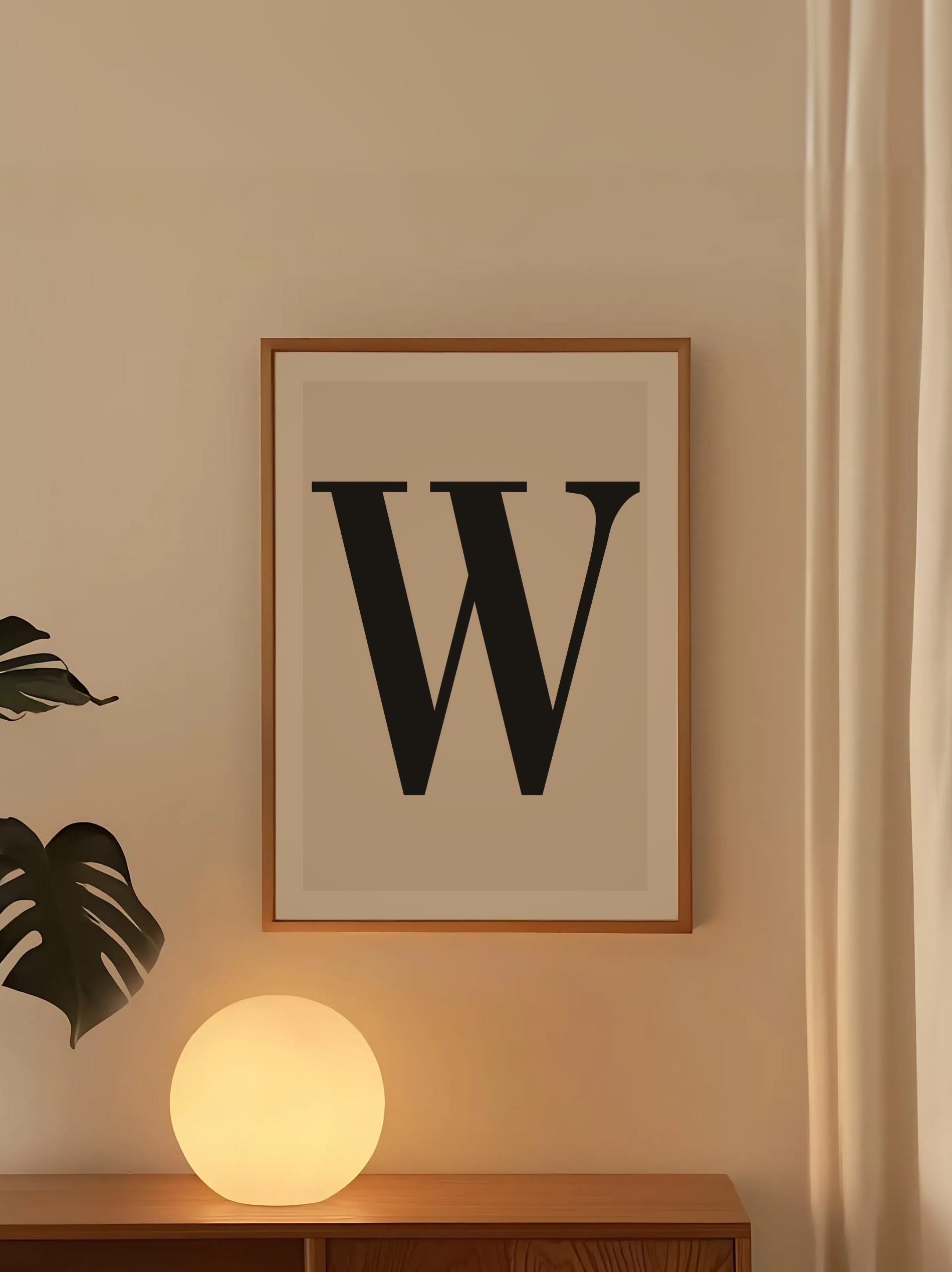Custom Letter W Poster – Personalized Wall Art
