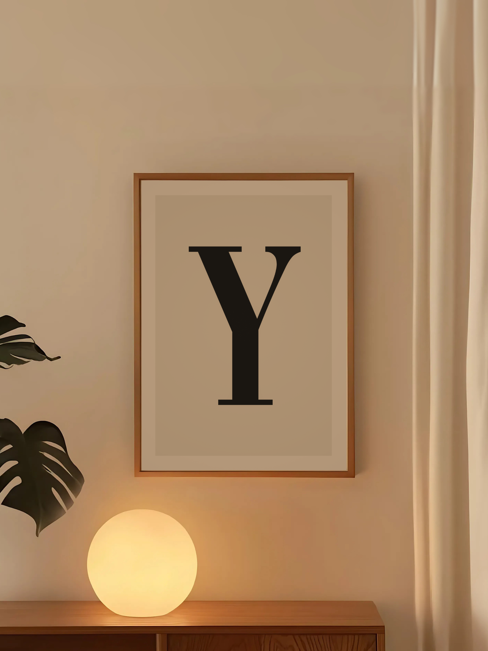 Custom Letter Y Poster – Personalized Wall Art