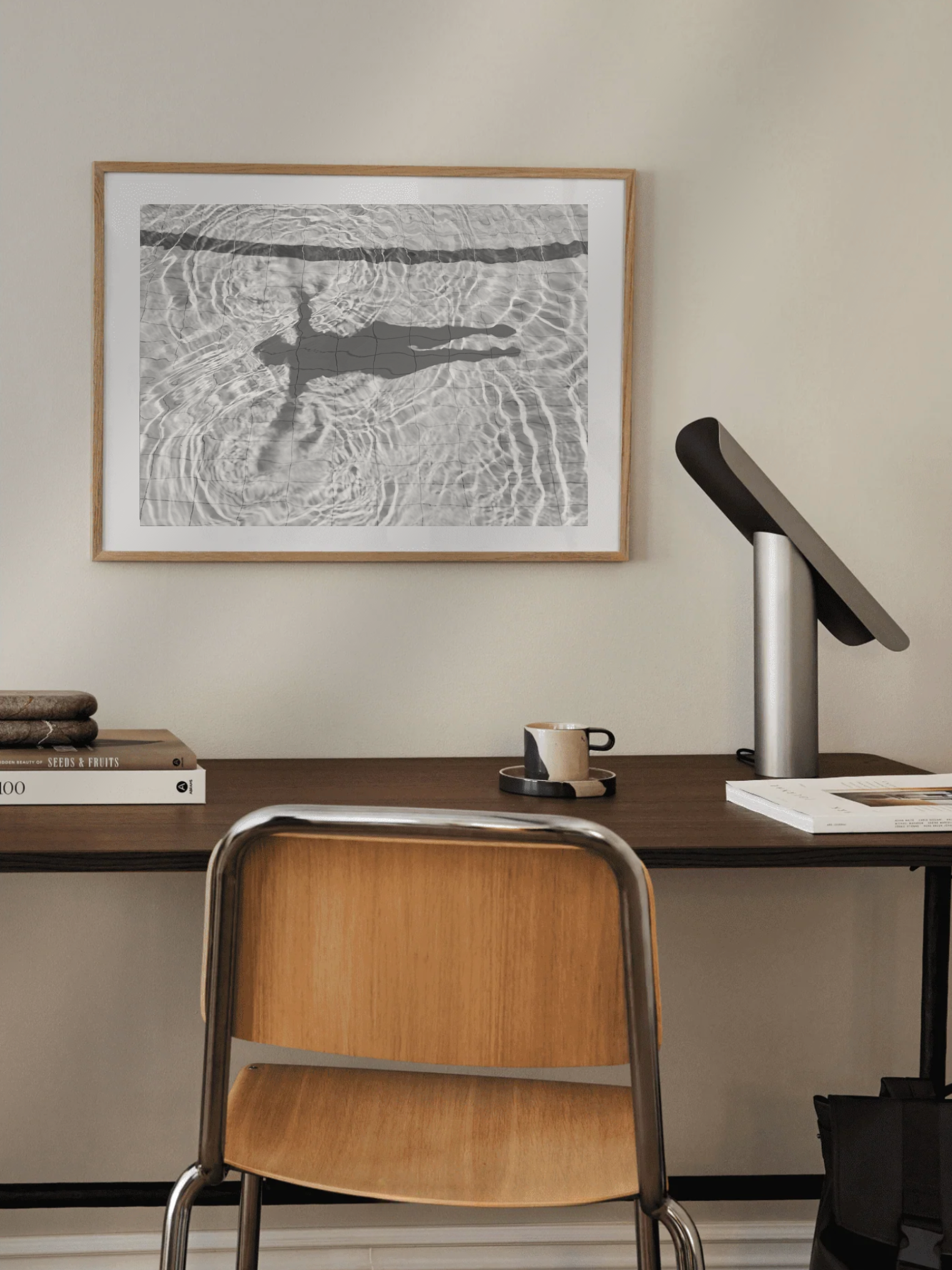 Minimalist water and shadow photo print