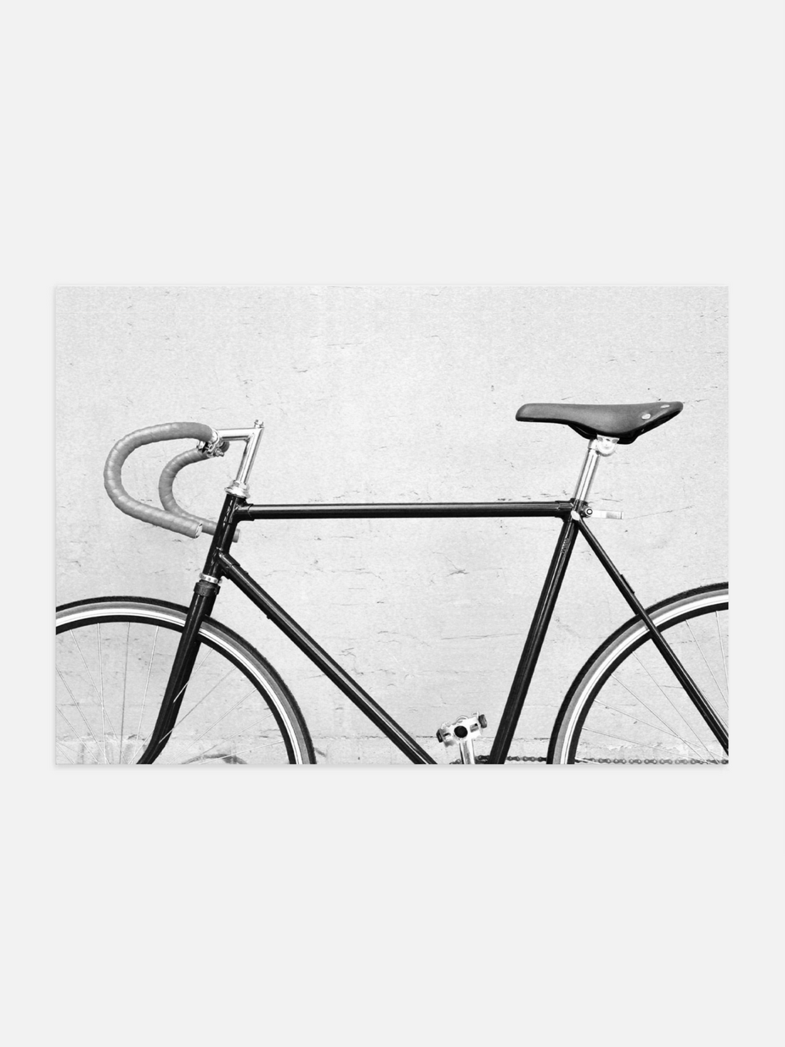 Vintage bicycle close-up in black and white