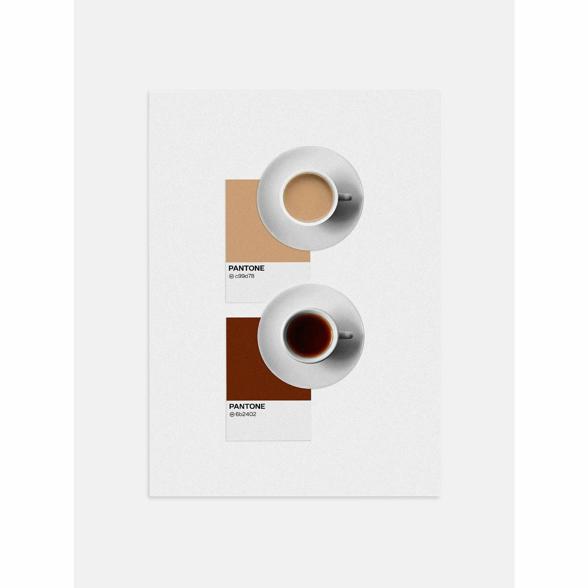 Two Coffee Pantone Digital Poster
