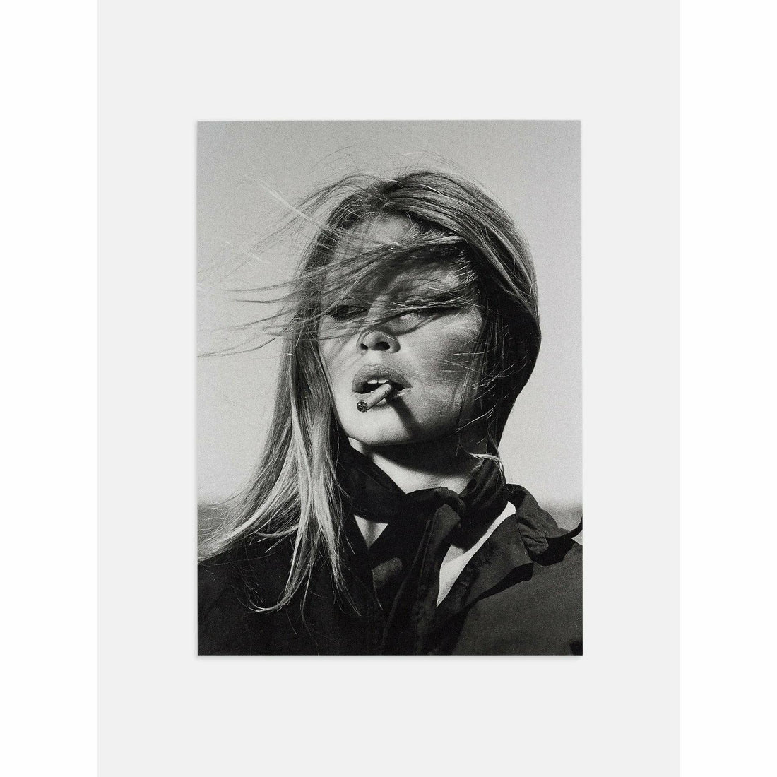 Woman Smoking- Black and White Wall Picture