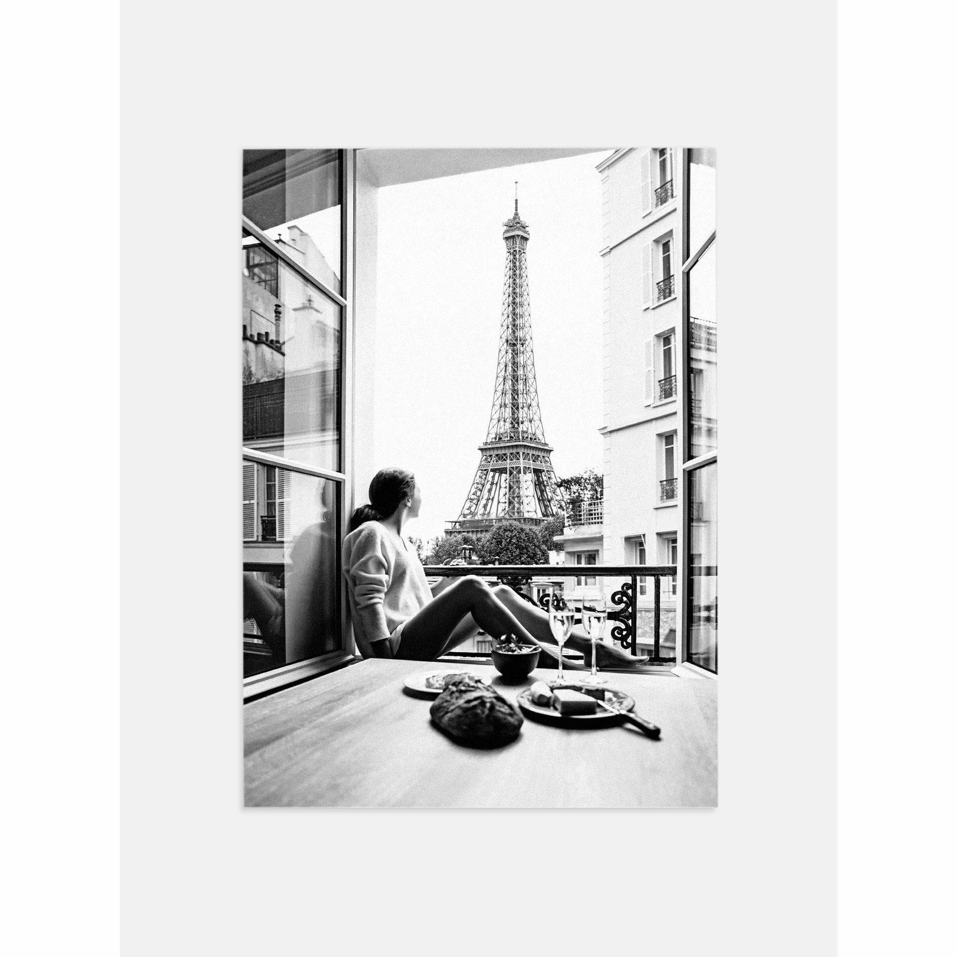 Eiffel Tower Black and White Print