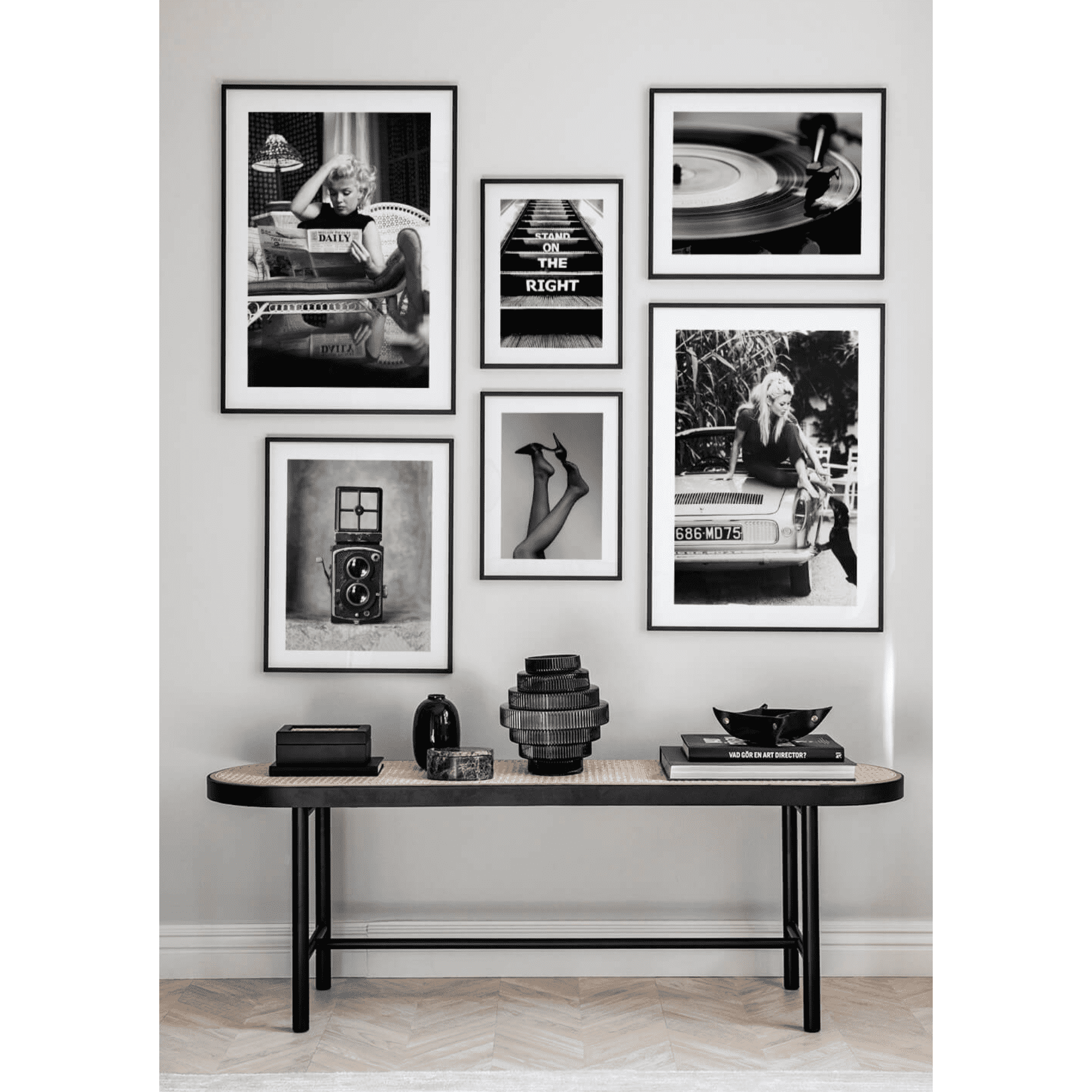 Minimalist Black & White Art – Set of 6