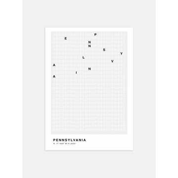 Pennsylvania Typography Poster
