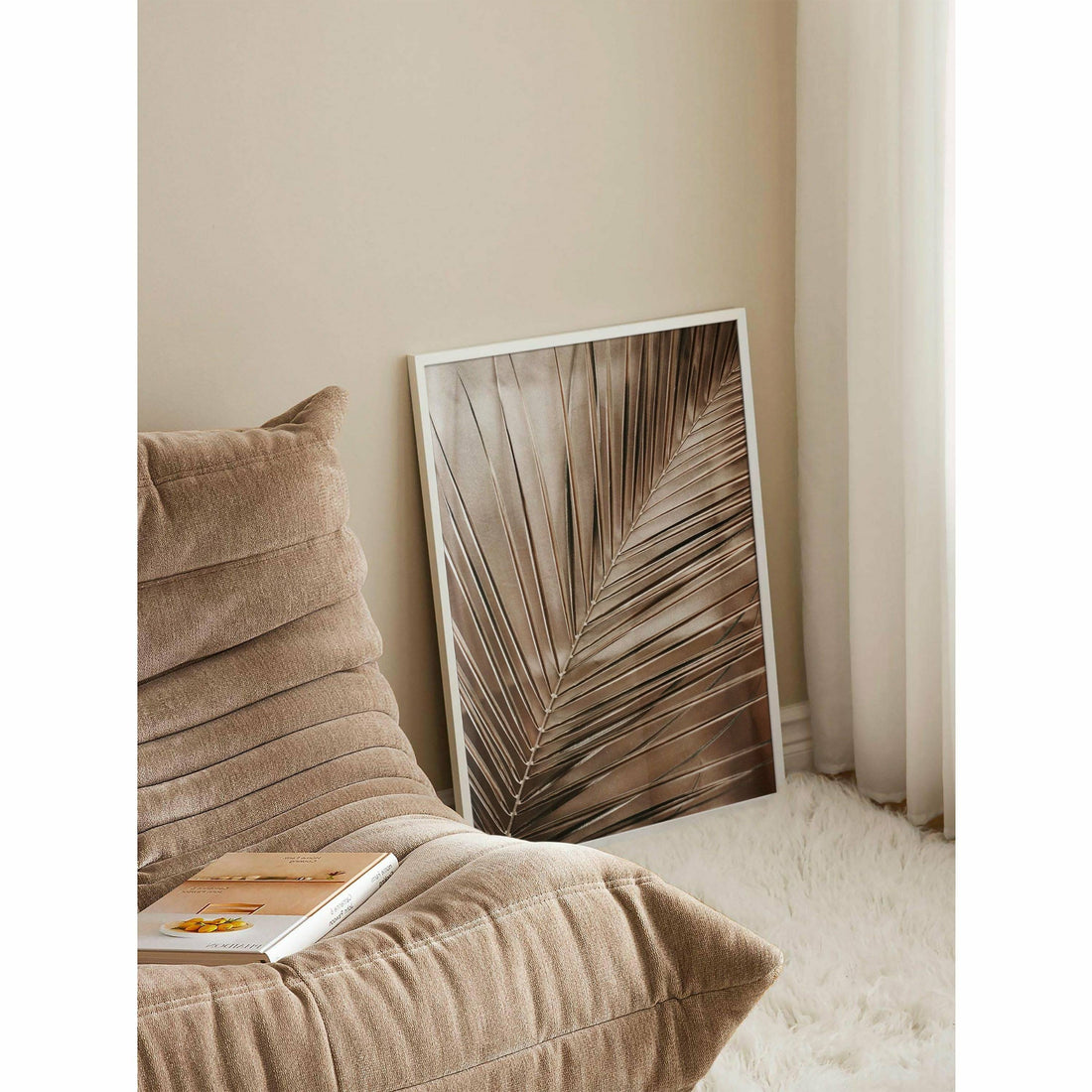 Shining Palm Leaf Bedroom Poster