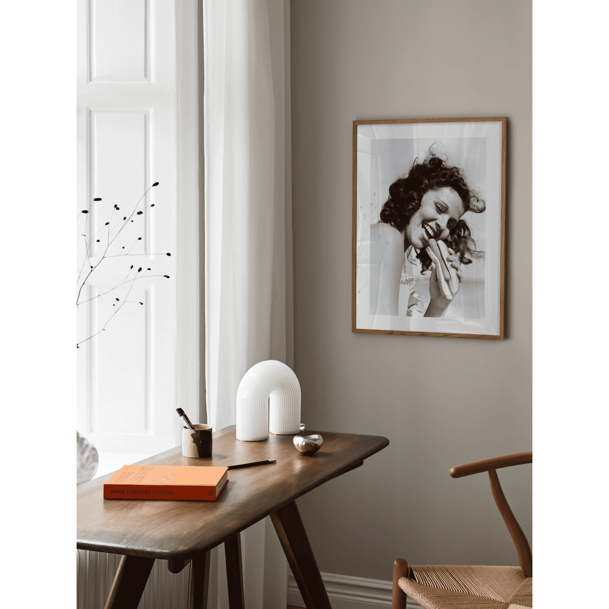 Retro Woman Eating Hot Dog Poster
