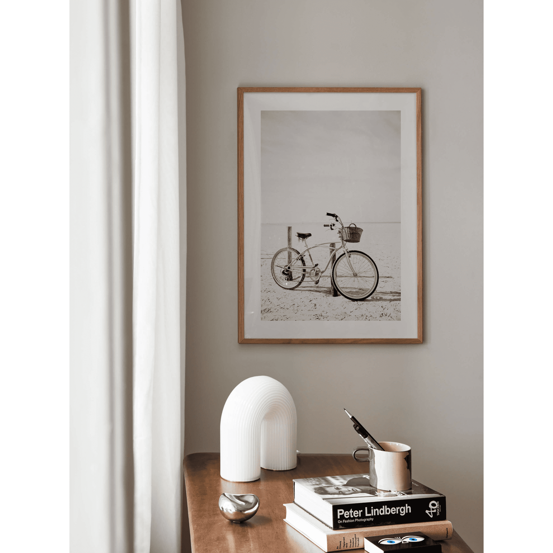 Bike on Beach Digital Poster