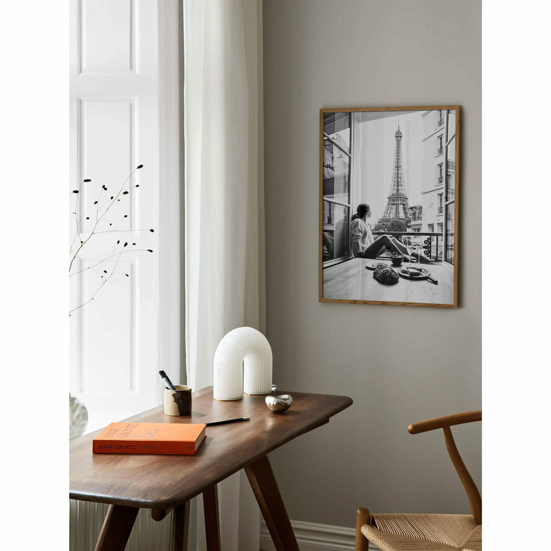 Eiffel Tower Black and White Print