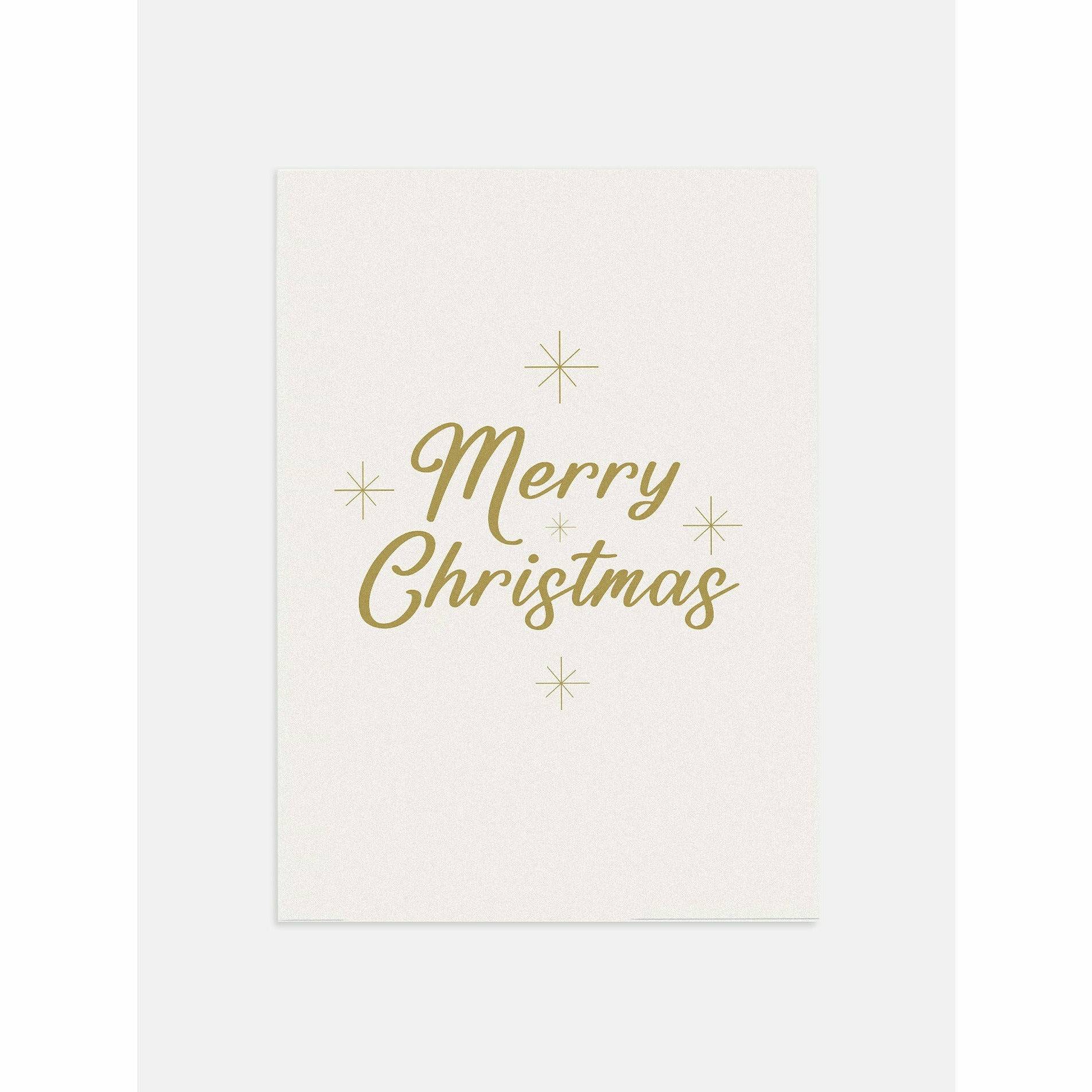 Merry Christmas Golden Words Poster