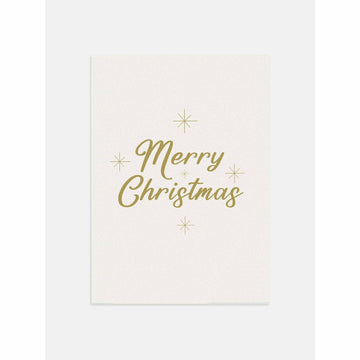 Merry Christmas Golden Words Poster