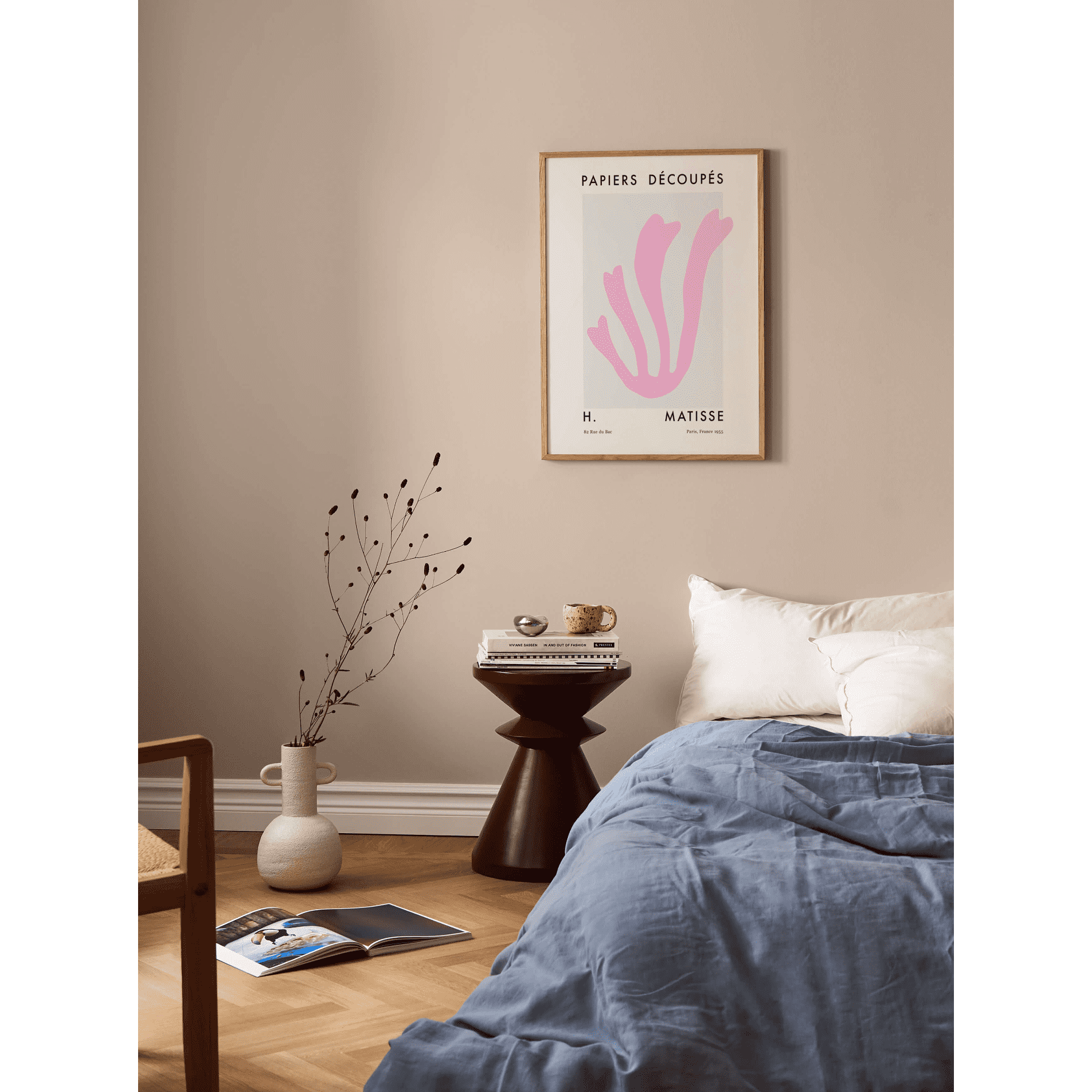 Pink Leaf Graphic Print – Henri Matisse Inspired Art