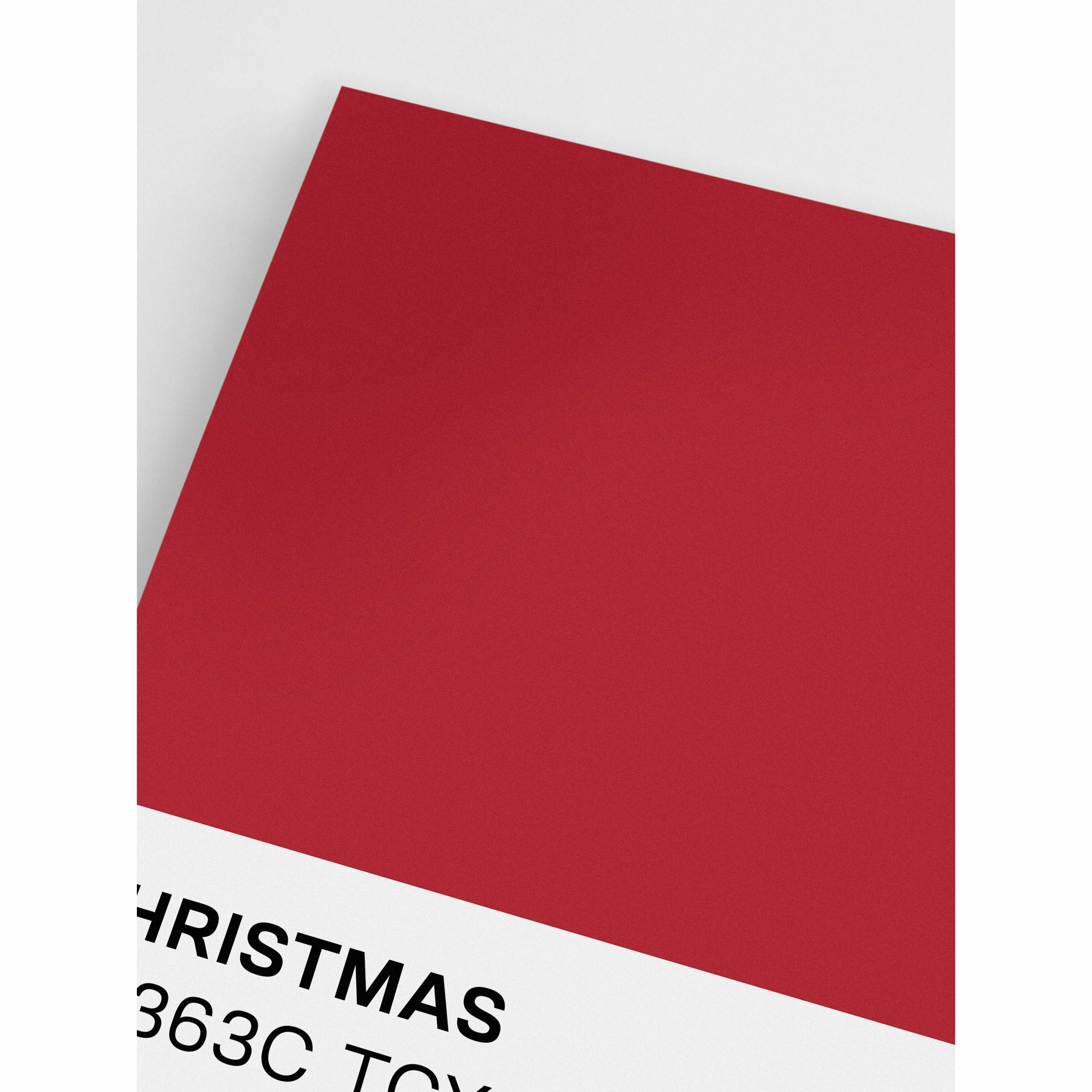 Red Pantone Christmas Poster
