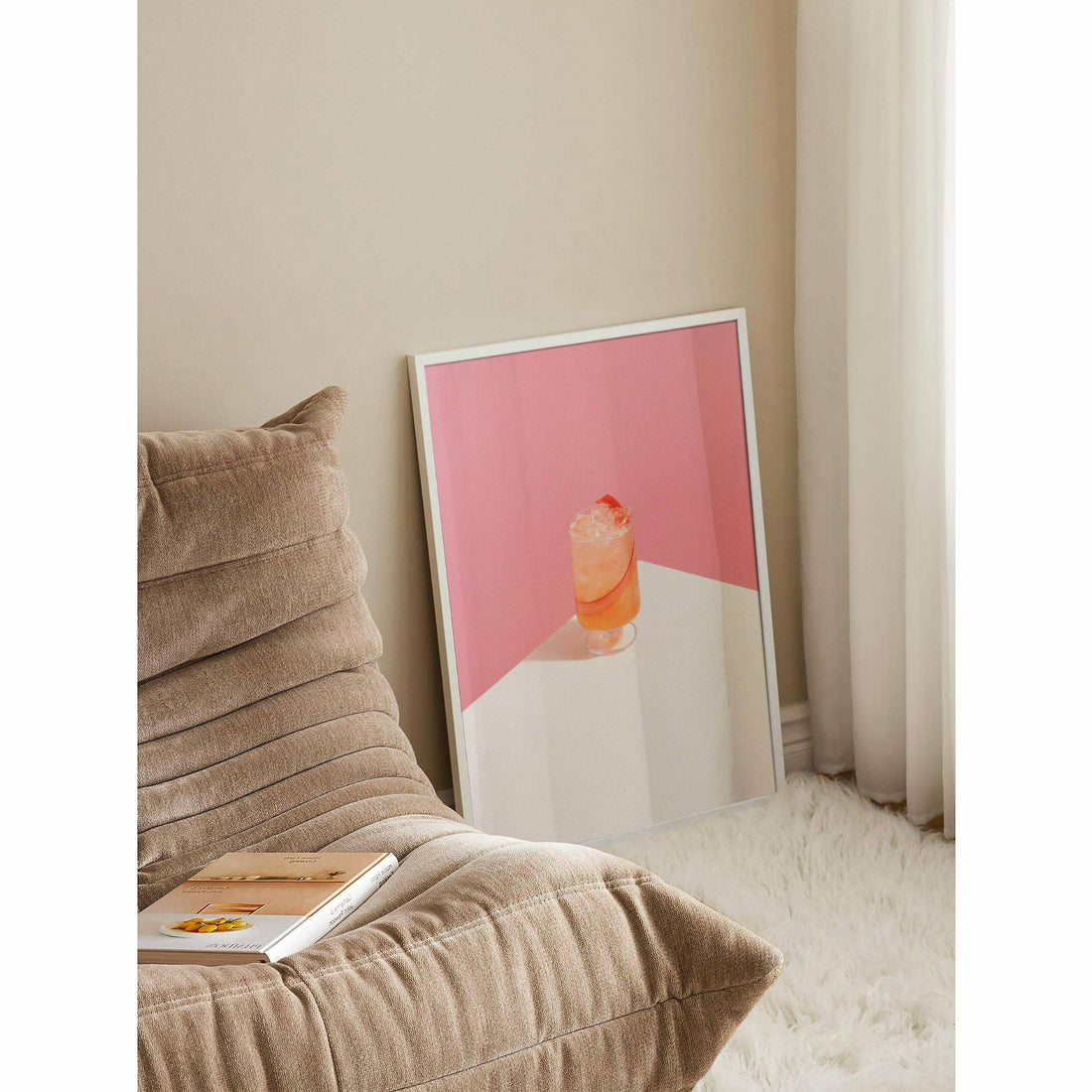 Pink Cocktail Glass Wall Art